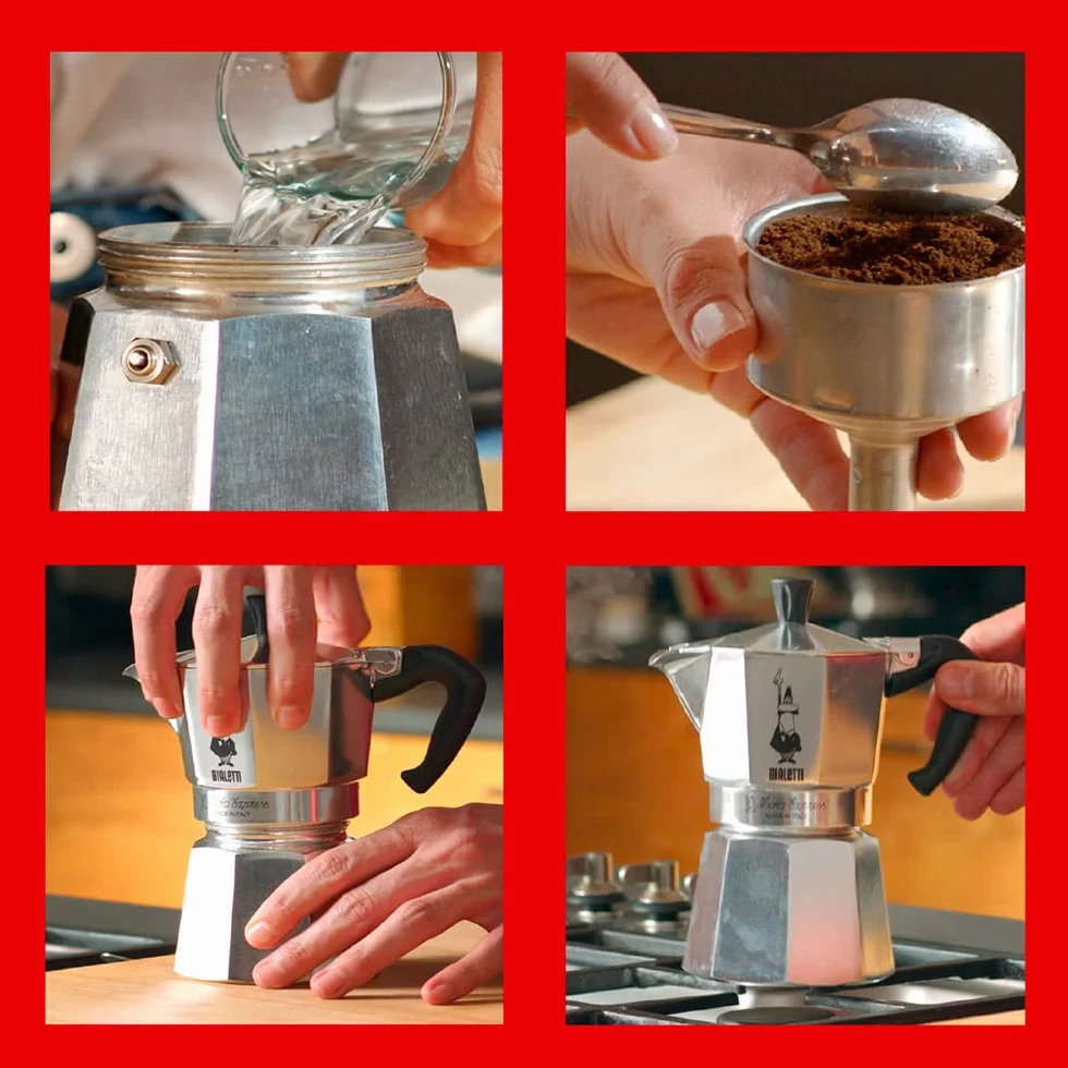 Bialetti Moka Express Cafetière Expresso 6 Tasses 270 Ml Aluminium Argenté