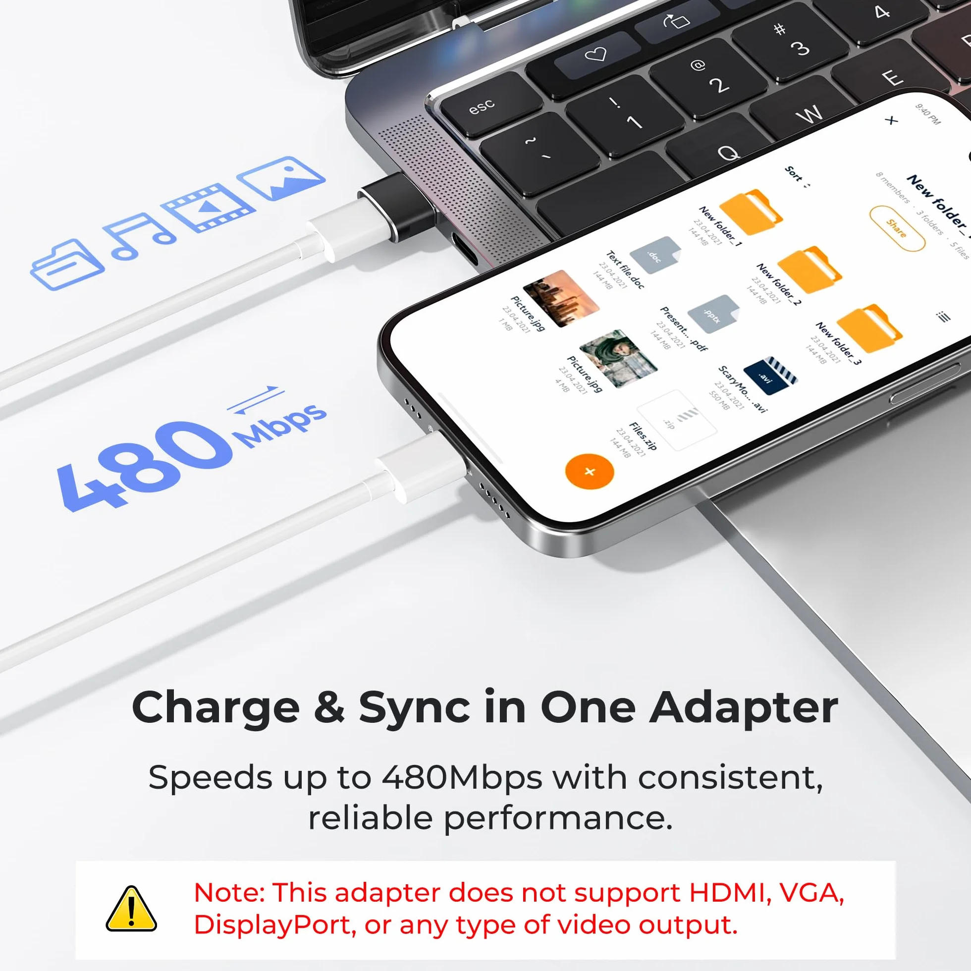 BASESAILOR Adaptateur USB C Femelle vers USB Male 4Pack, Convertisseur Chargeur USB vers USB C pour iPhone 17 16 Pro Max, Apple 15 Plus, iWatch 11, iPhone 14 13 12, iPad Mini 7, Samsung Galaxy S25 S24