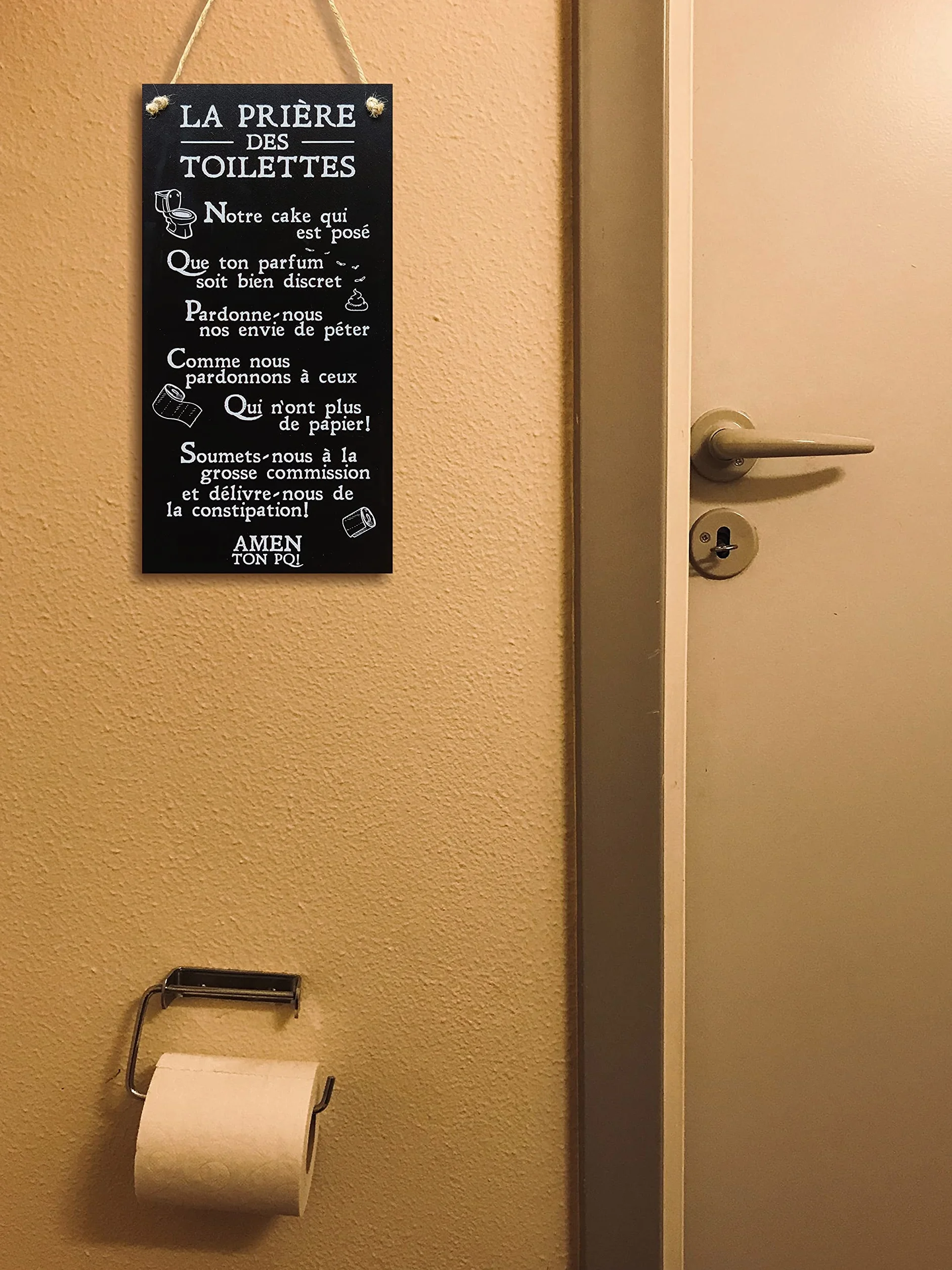 CARISPIBET plaque décoratif salle de bain 30 x 15 cm