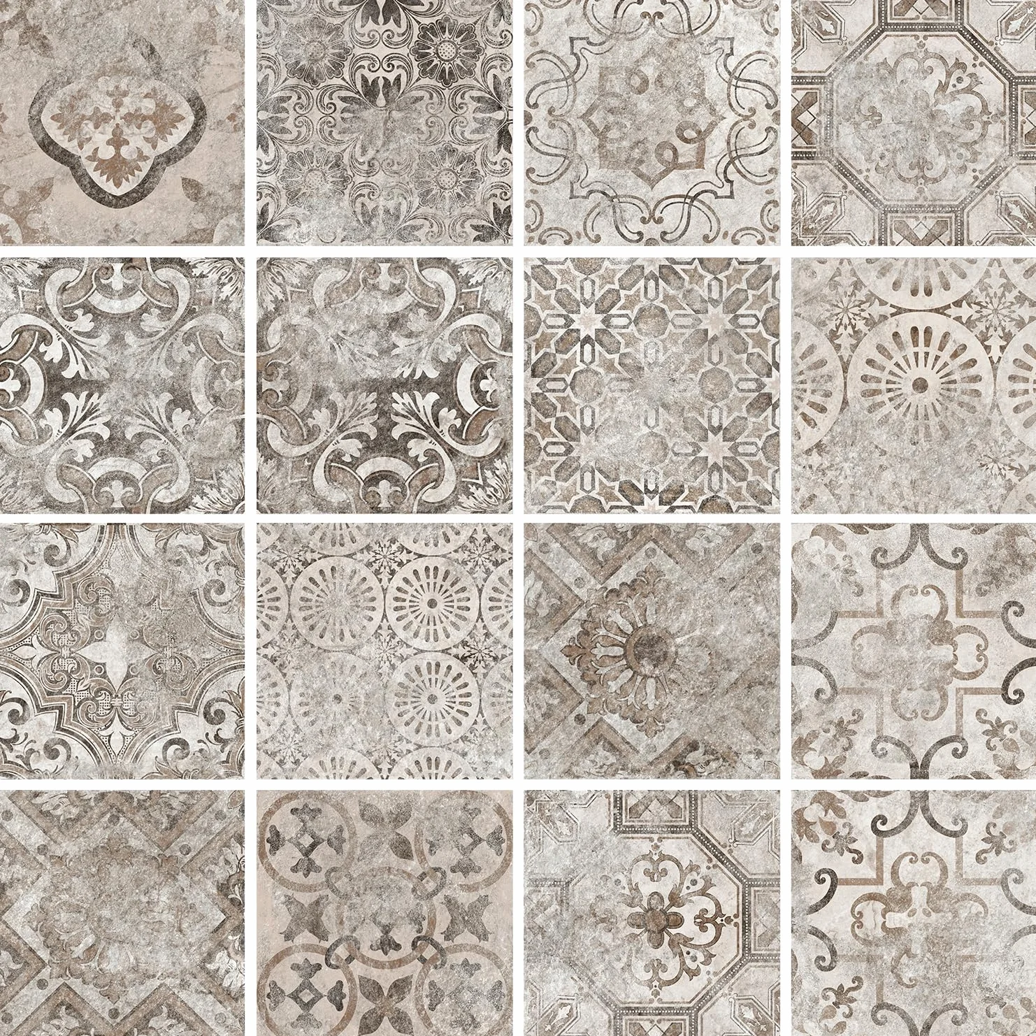 AREDE Feuilles Mural Stickers Carrelage 2D Imperméables 15x15 cm T1015