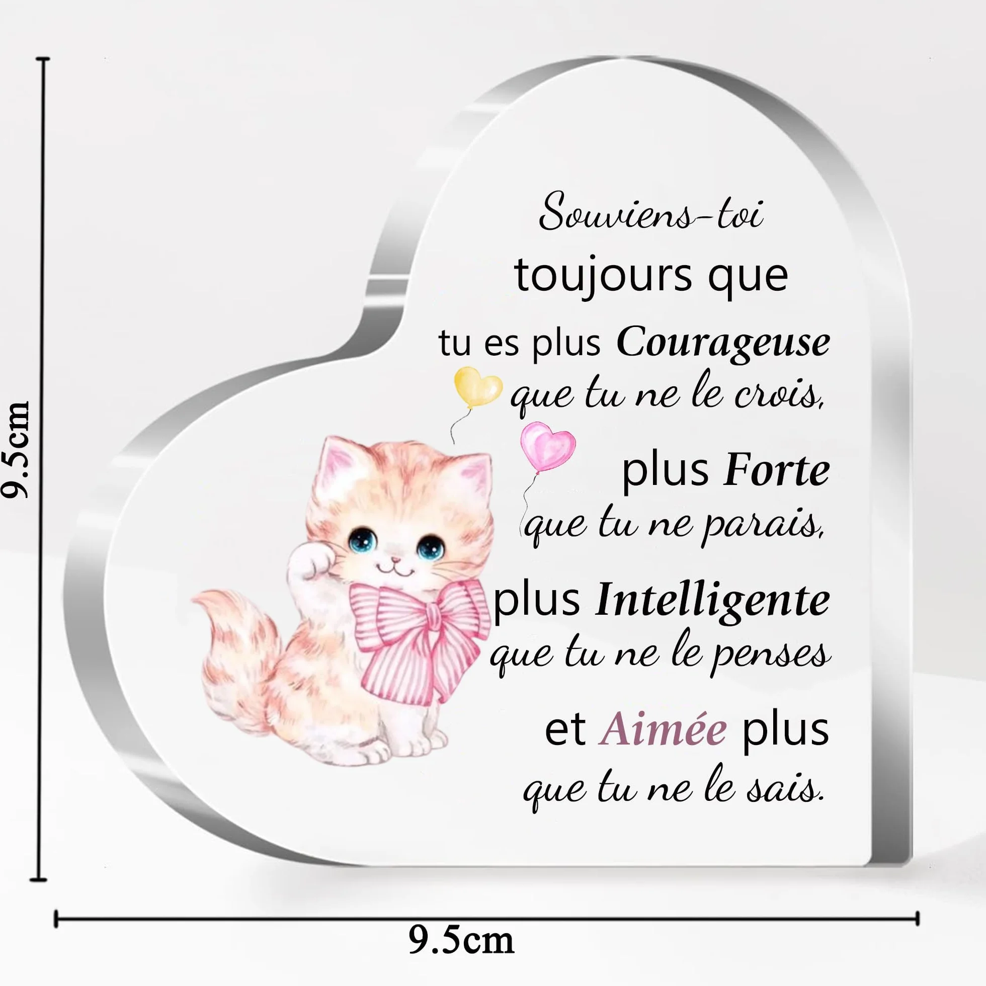 Plaque Acrylique Source Inspiration Coeur Cadeaux Anniversaire Diplôme Décoration Maison