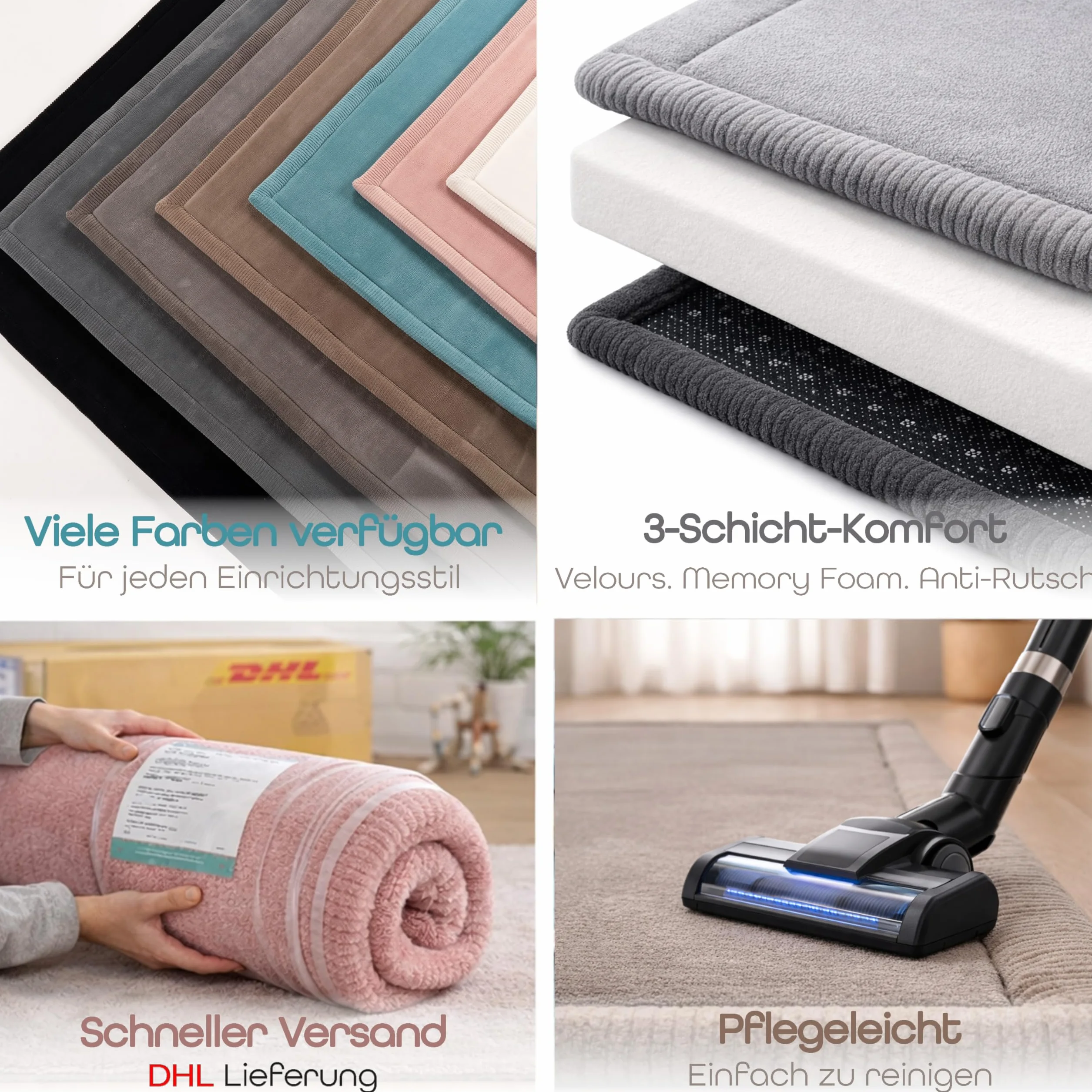 Paco Home Tapis Chambre Enfant Bebe Fille Garcon Moelleux Antidérapant Moderne 100x200 cm Anthracite