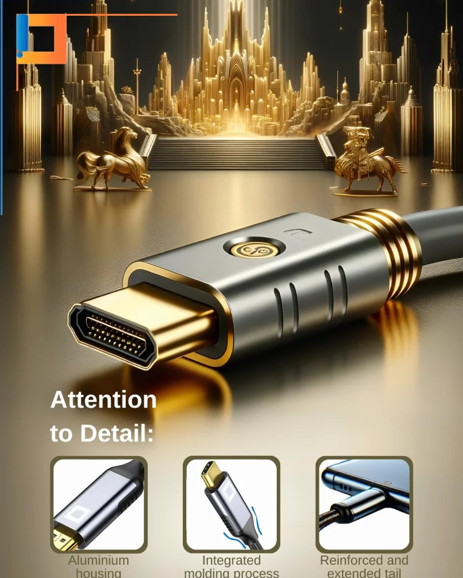 CO2 Adapter DisplayPort DP do HDMI 2.0 4K/60Hz, 2K/240Hz, Full HD, Dynamic HDR DSC 3D HDCP 2.2 FEC, Plug & Play, 18 Gb/s, Kabel jednokierunkowy, Aluminium Space Gray (4K)