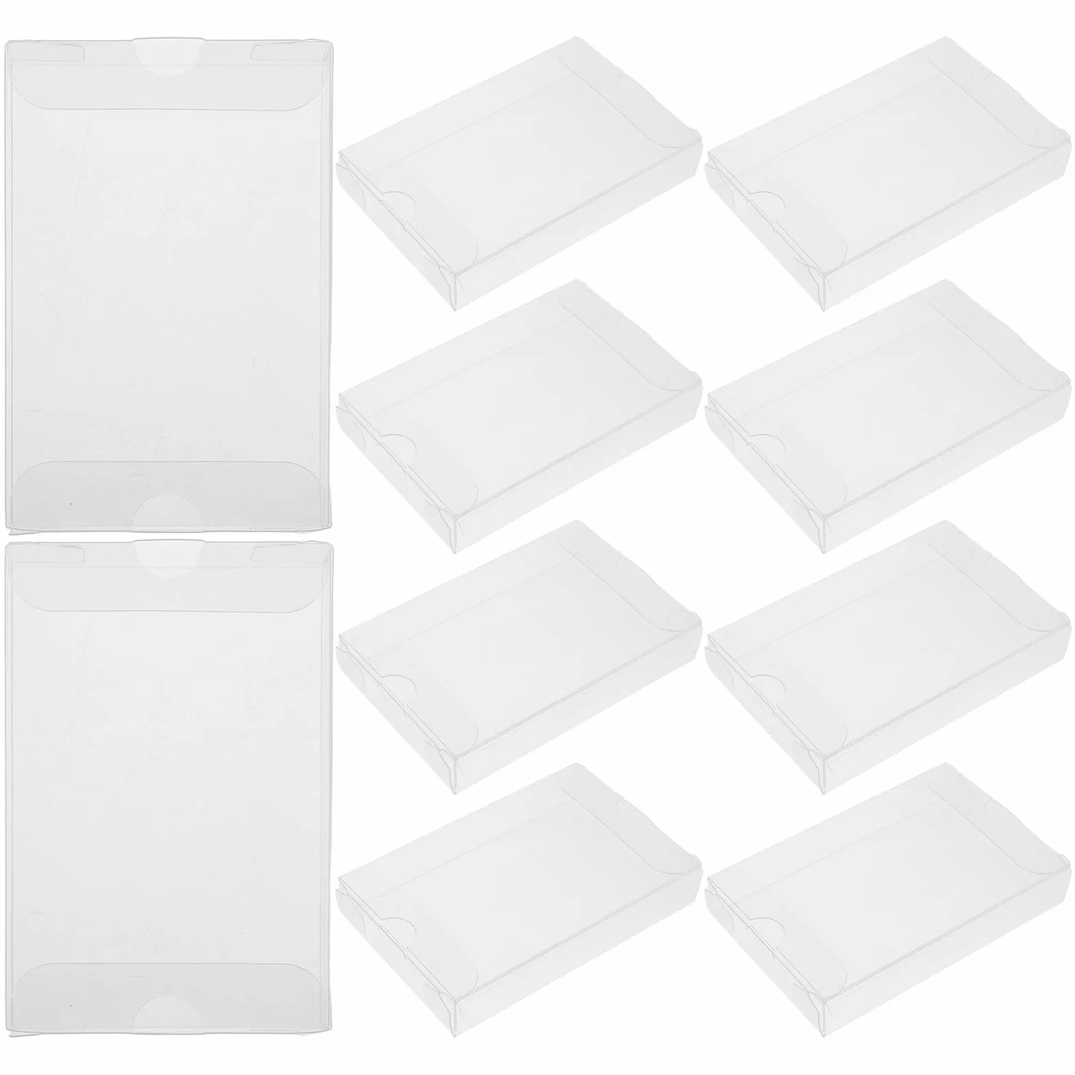 NUOBESTY Étui de Cassette Audio en PVC Transparent Lot de 10 Boîtes de Rangement Protection Anti-Poussière