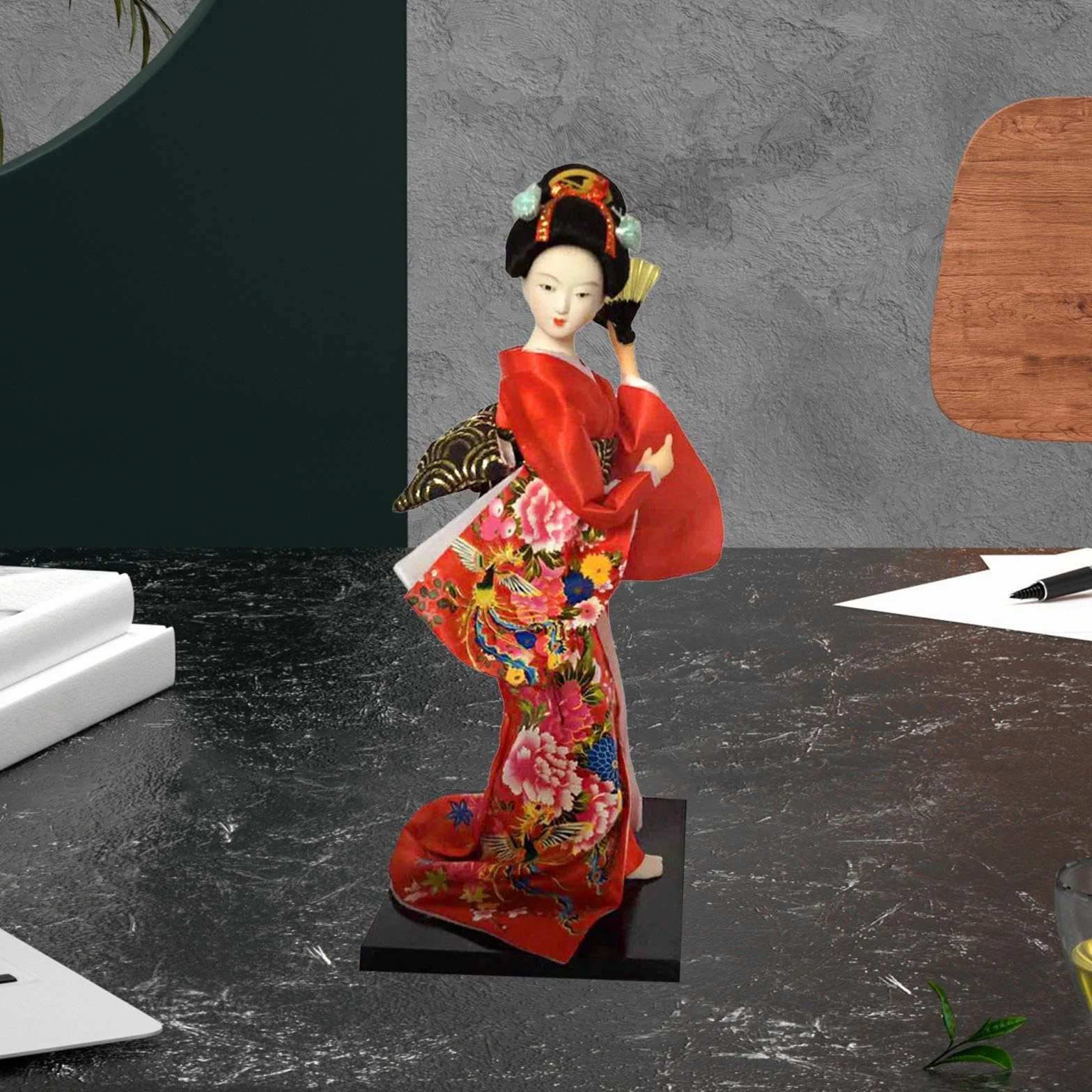 Poupées Geisha japonaises ethniques, poupée kimono 9 pouces, statue asiatique décoration table