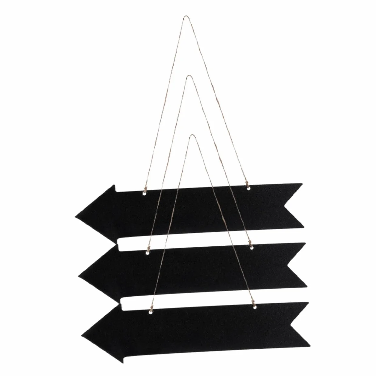LIFKOME Lot de 3 Panneaux Muraux Fléchés en Bois, Tableaux Noirs Suspendus Effaçables
