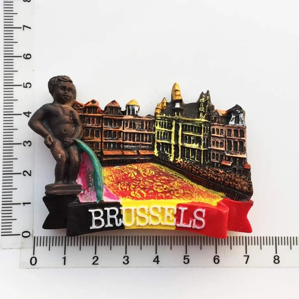 Aimant de réfrigérateur 3D Bruxelles Belgique décoration maison cuisine souvenir