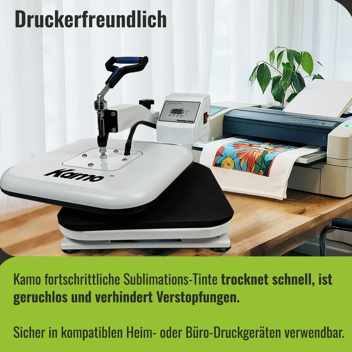 Kamo Encre de Sublimation Transfert Presse à Chaud pour Epson EcoTank ET-2720 ET-2760 ET-2800 ET-2803 ET-2850
