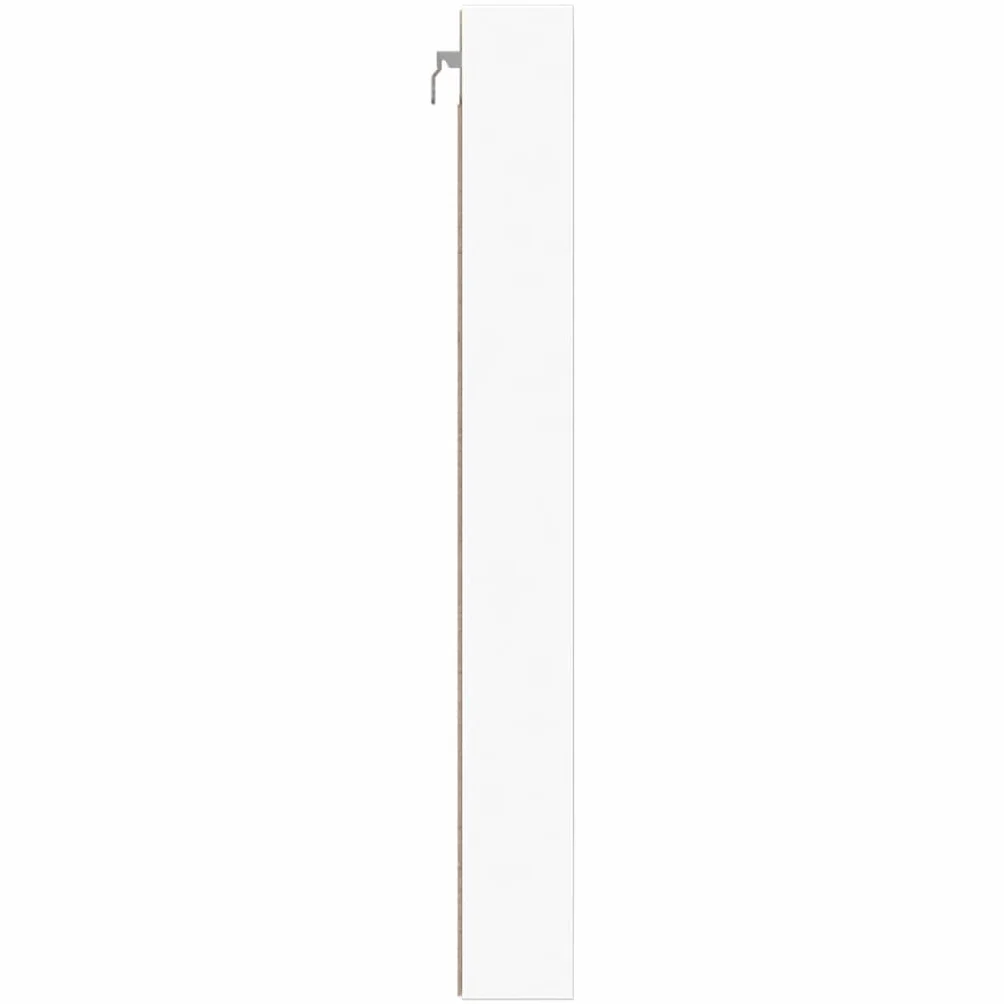 Armoire à vitrine blanc 100x8,5x75 cm bois d ingénierie