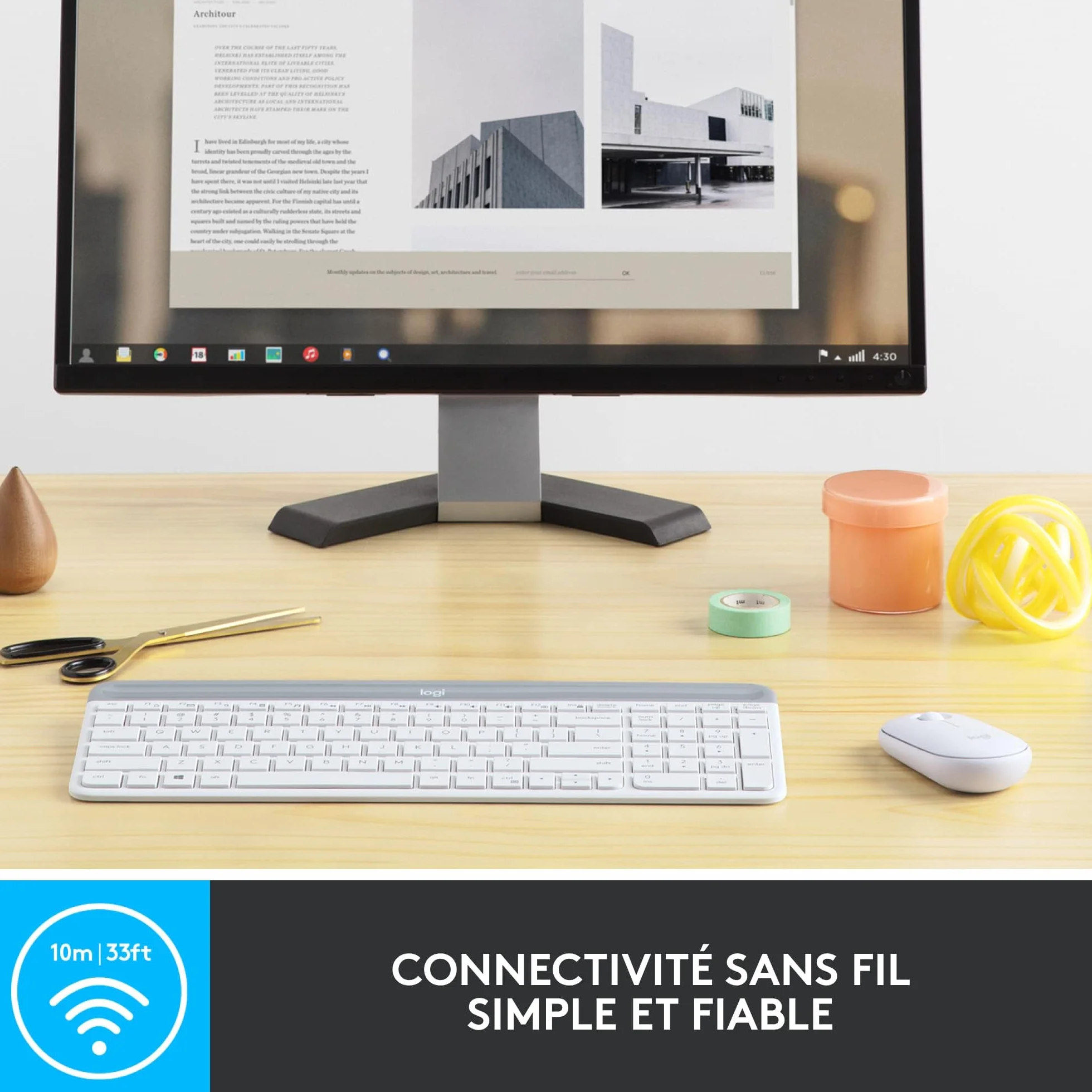 Logitech MK470 Slim Bezprzewodowa klawiatura & Mysz Combo - FRA AZERTY