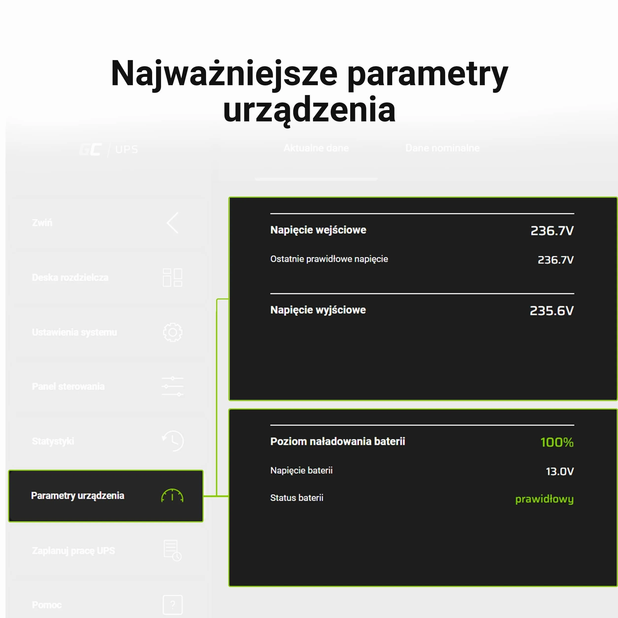 Green Cell Zasilacz Awaryjny UPS 600-999VA 360W Power Proof z wyświetlaczem LCD | Line-Interactive AVR | 230V | 2x Schuko