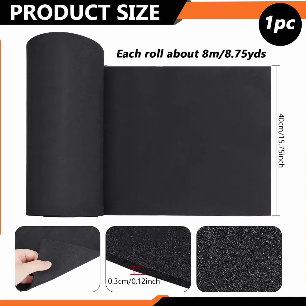 NBEADS Tapis de Doublure de Boîte à Outils 8mx40cm Revêtement de Tiroir Protection Optimale Noir