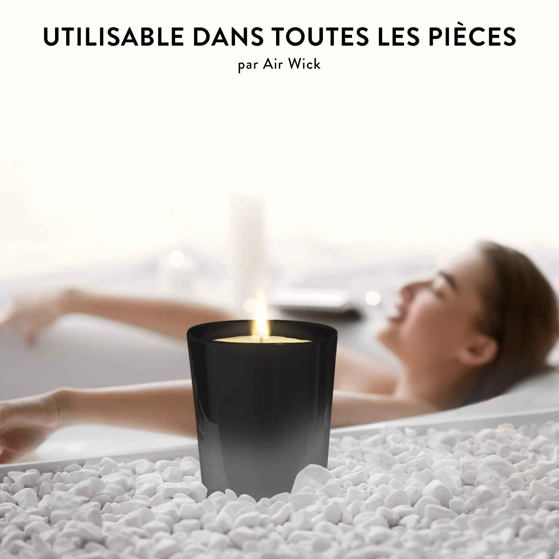 Air Wick Bougie Parfumée Vanille et Coco – 40h de Combustion