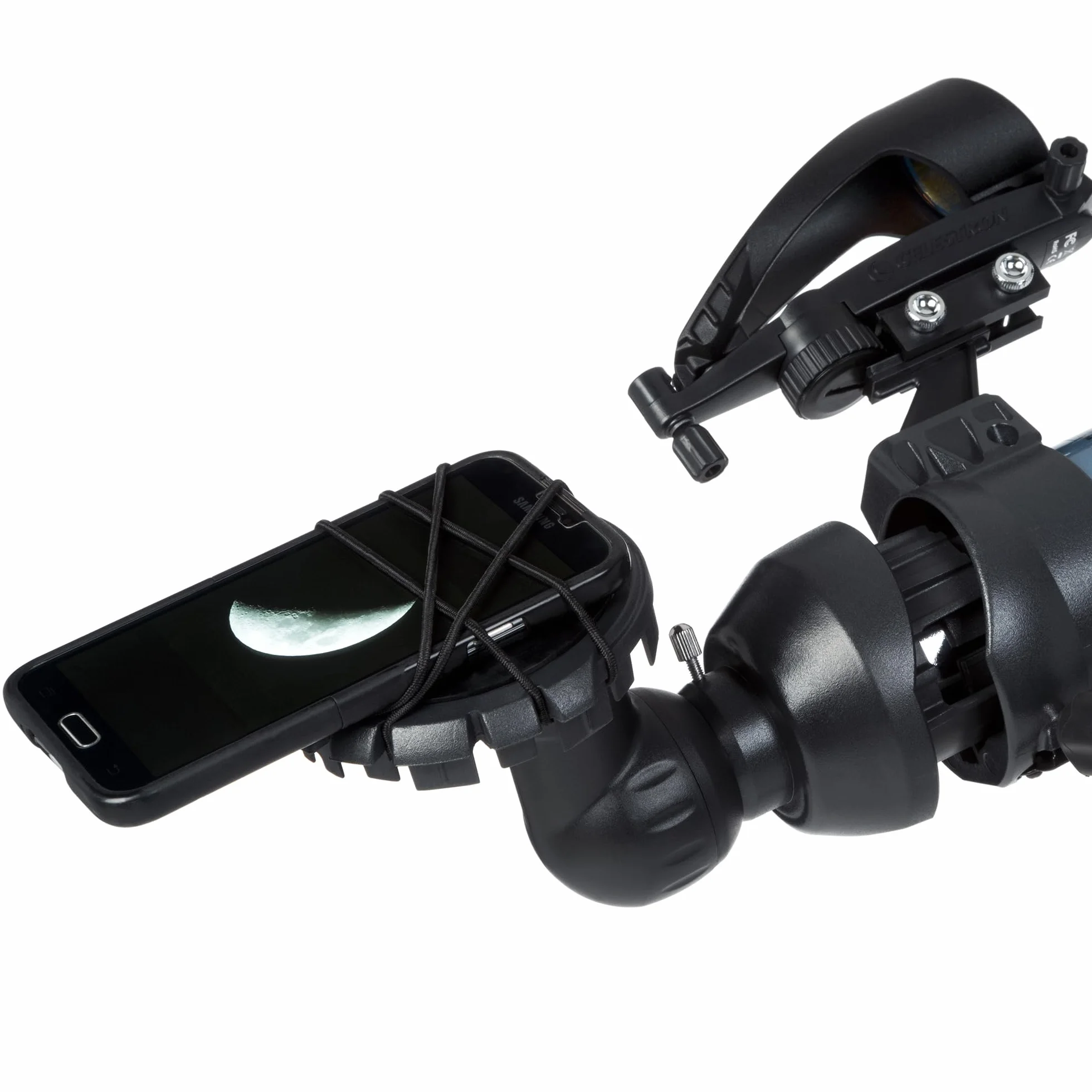 Celestron 22403 Inspire 100AZ - Teleskop refrakcyjny Celestron 22403 Inspire 100AZ z wbudowanym adapterem do smartfona, niebieski