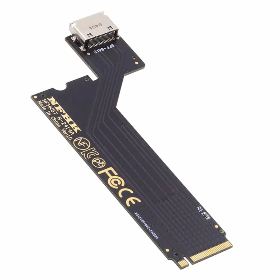 CY Karta PCI-E 4.0 M.2 M-Key do Oculink SFF-8612 SFF-8611 adapter hosta do 2024 ThinkBook 14+ AMD8845 zewnętrzna karta graficzna i SSD