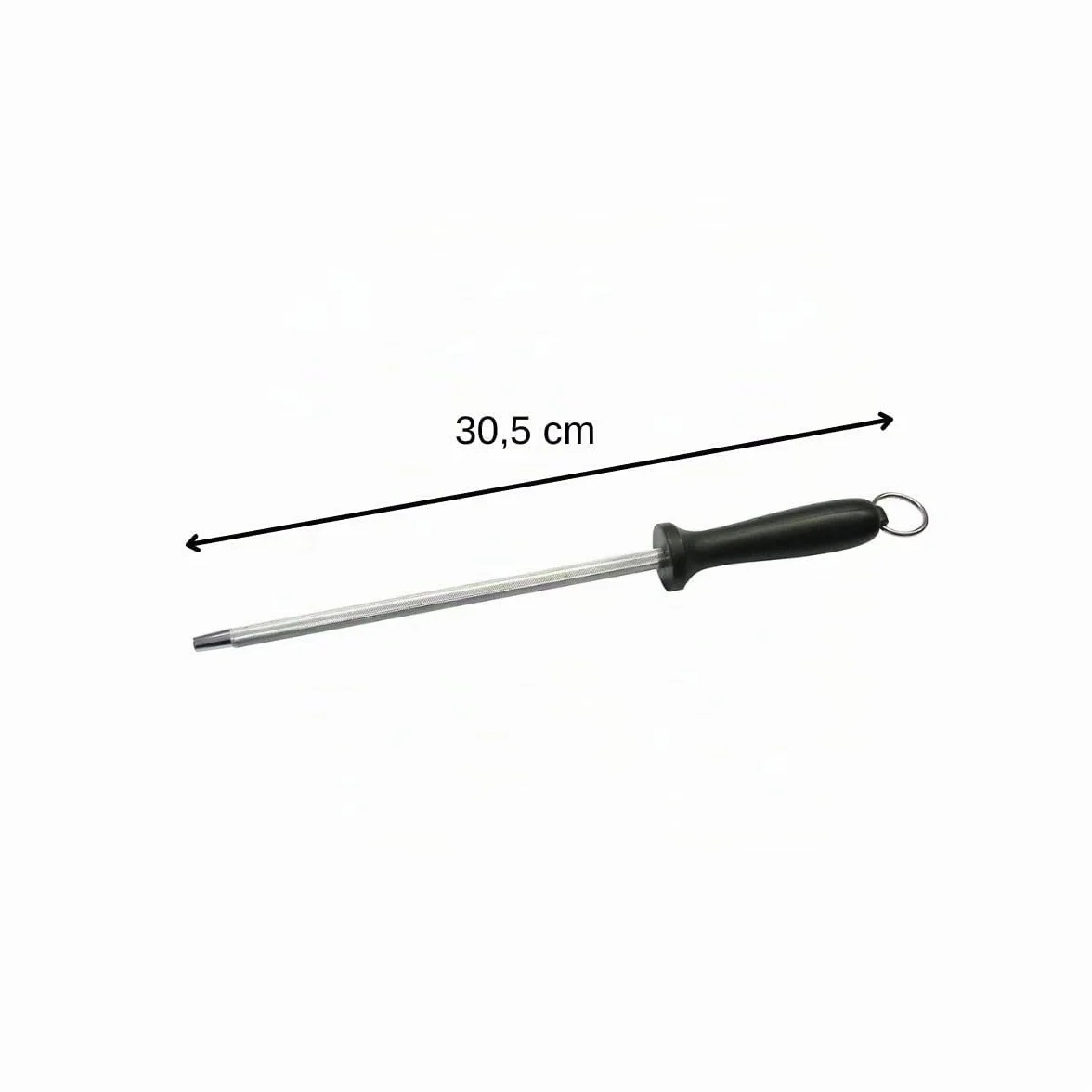 Nirosta 43355 Fusil à aiguiser en acier inoxydable, Aiguiseur à couteaux, 30,5 cm