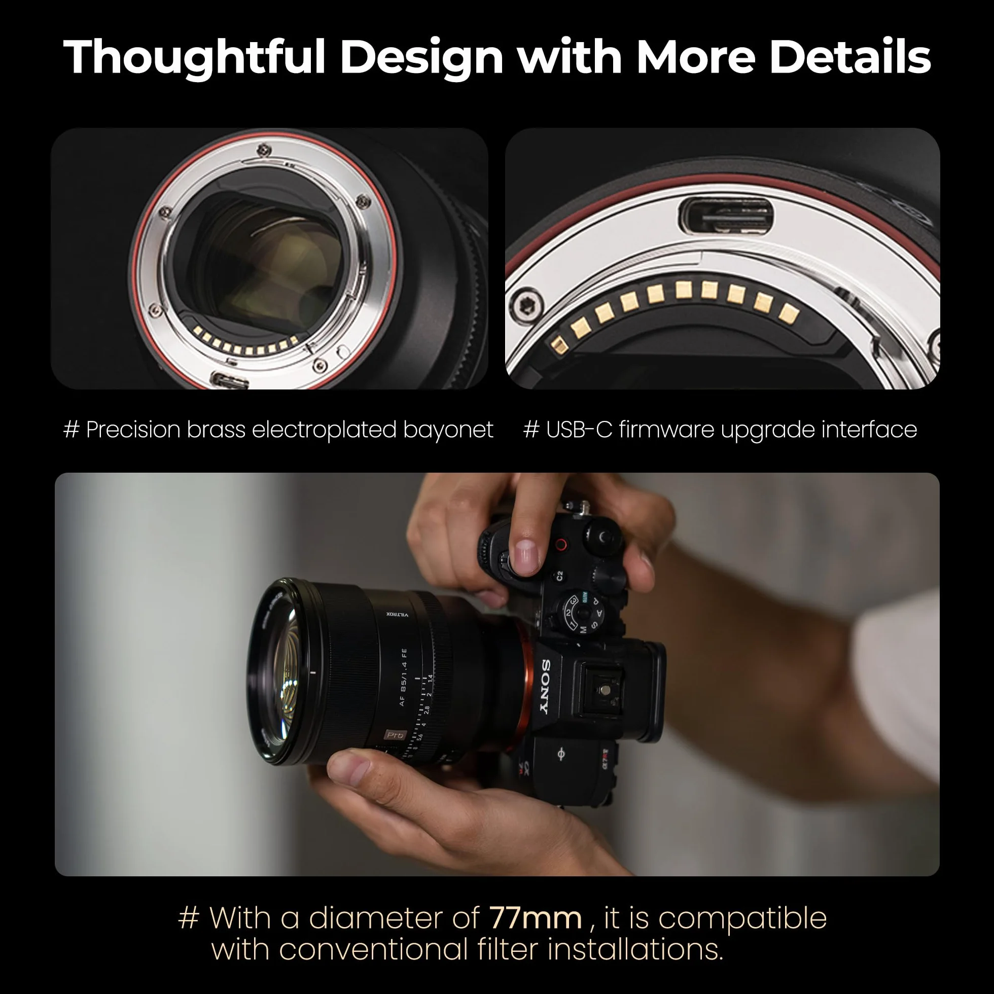 Viltrox Obiektyw aparatu AF 85 mm F1.4 Pro do Sony E Mount Full Frame Auto Focus Lens Portrait Master