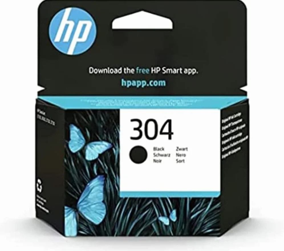 HP 304 Cartouche d'encre noire haute capacité Originale N9K06AE Compatible DeskJet 2200 2600 3700 Envy 5050