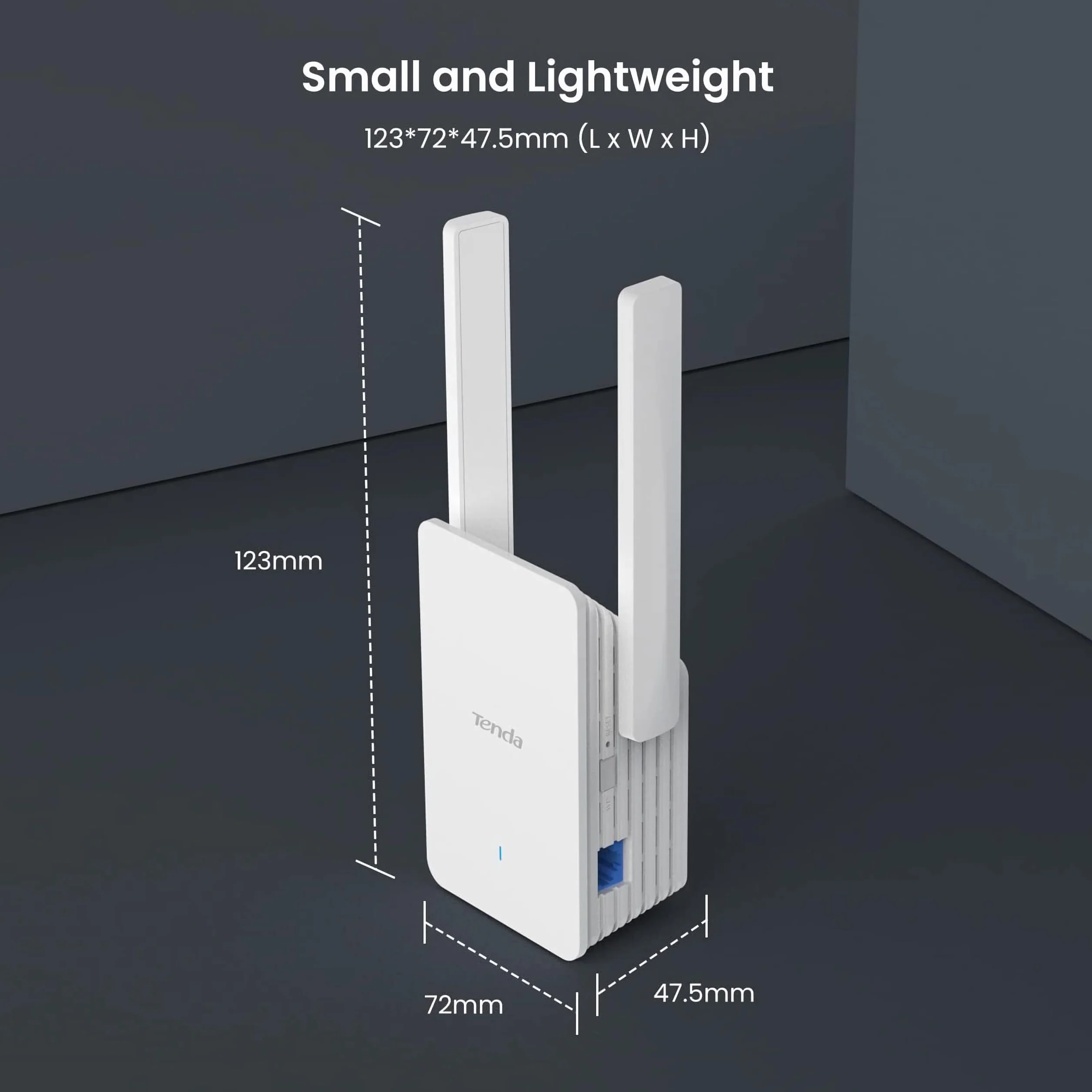 Tenda Wzmacniacz Wi-Fi 6 AX3000, Wzmacniacz sygnału WiFi, Dwuzakresowy 2.4 GHz/5GHz, Przedłużacz Wi-Fi Kompatybilny z routerami, Tryb Ap, Przycisk WPS, Inteligentny sygnał LED (A33), Biały