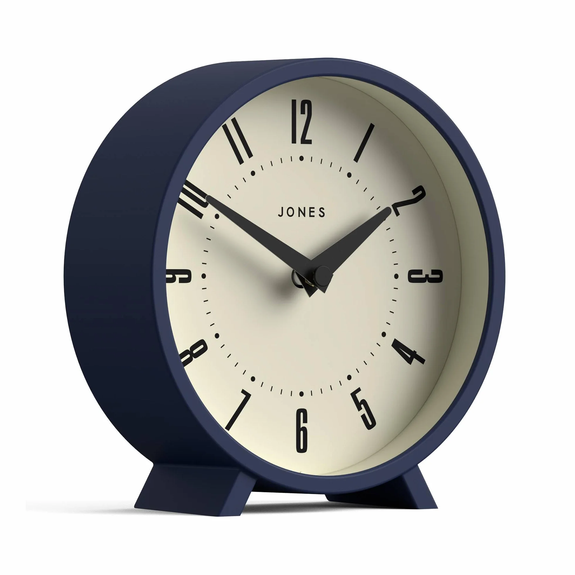 JONES CLOCKS Venus Horloge de Bureau Moderne Ronde Bleu Style Rétro