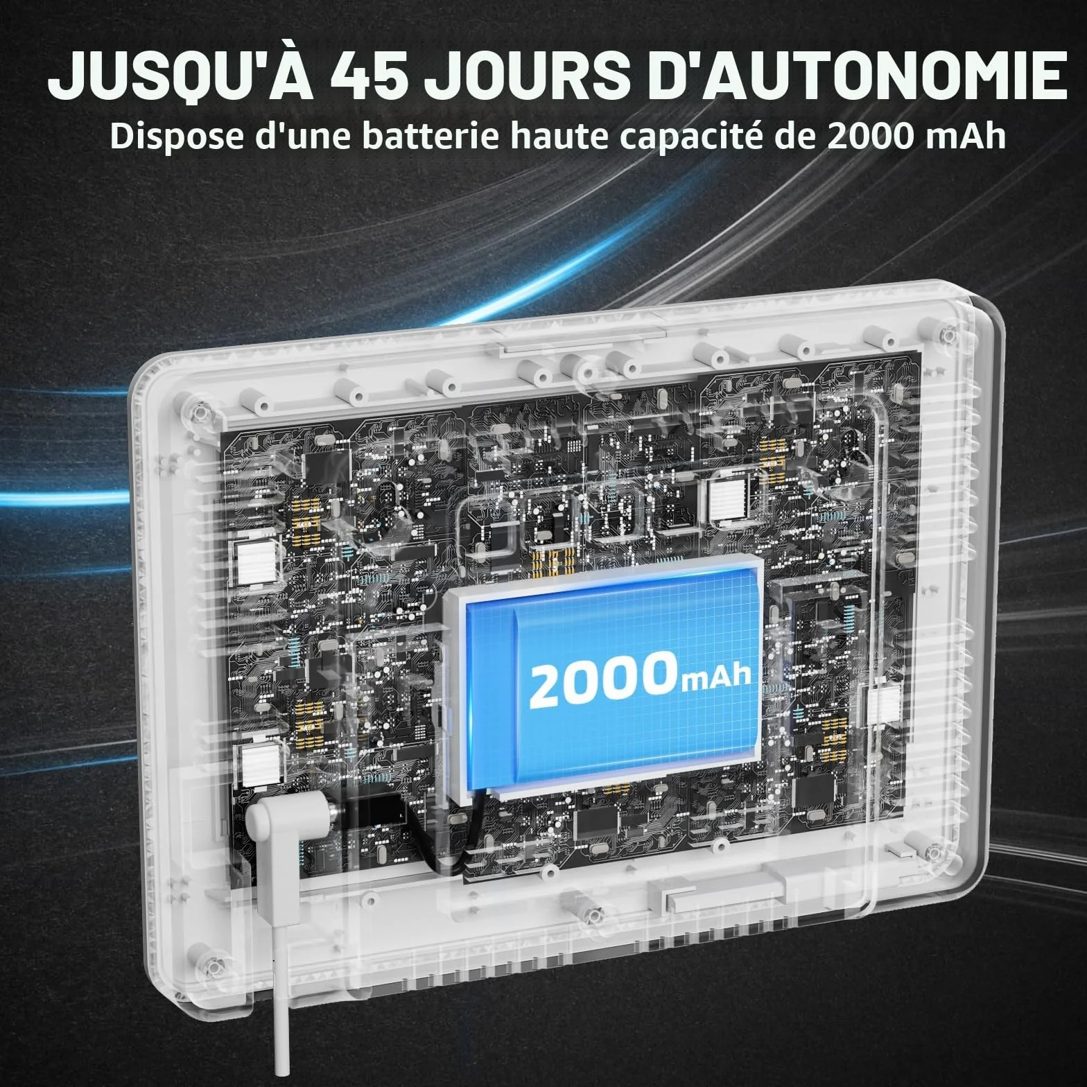Station météo sans fil Raddy WM6 capteur distance baromètre horloge DCF 2000 mAh