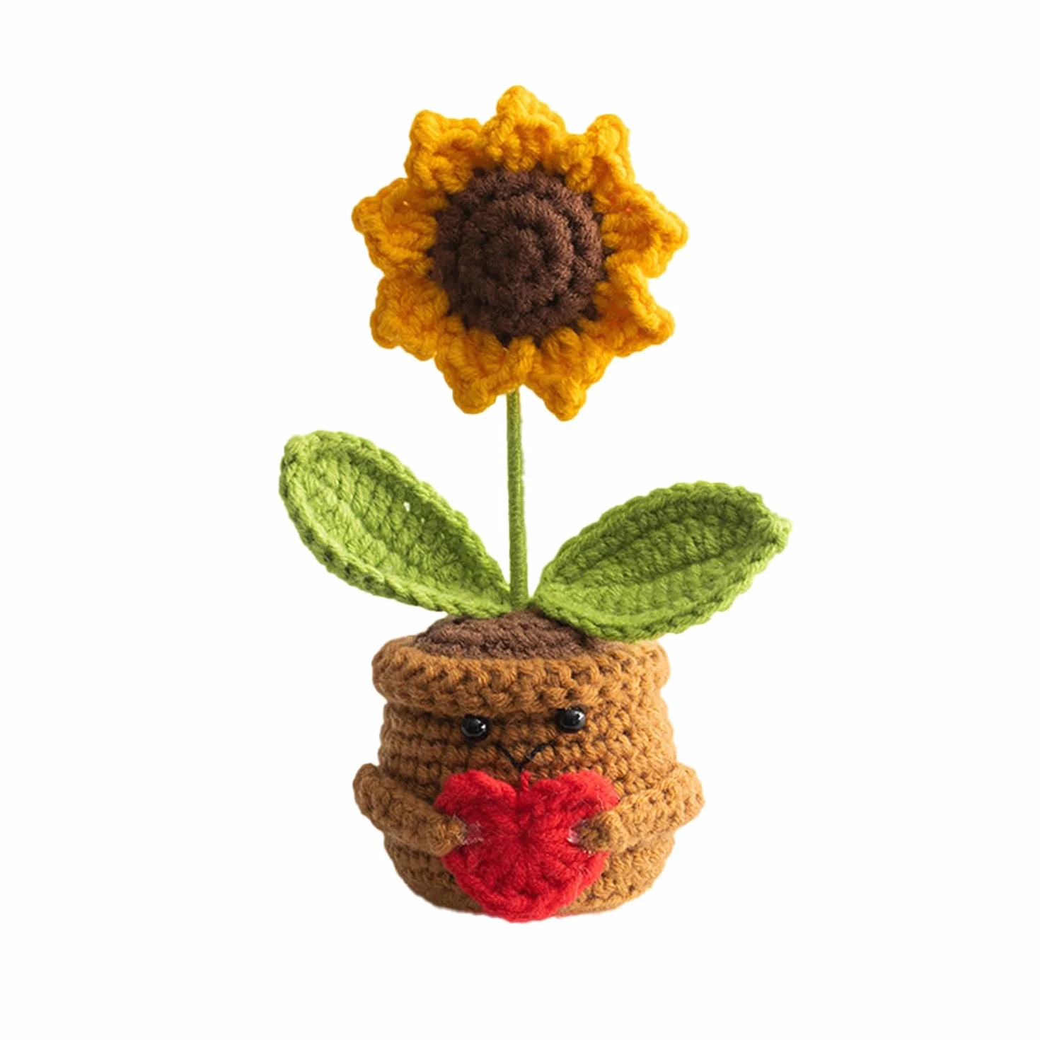 Bouquet Fleurs au Crochet Tournesols Petits Cadeaux Poupée Artificielles Décoration