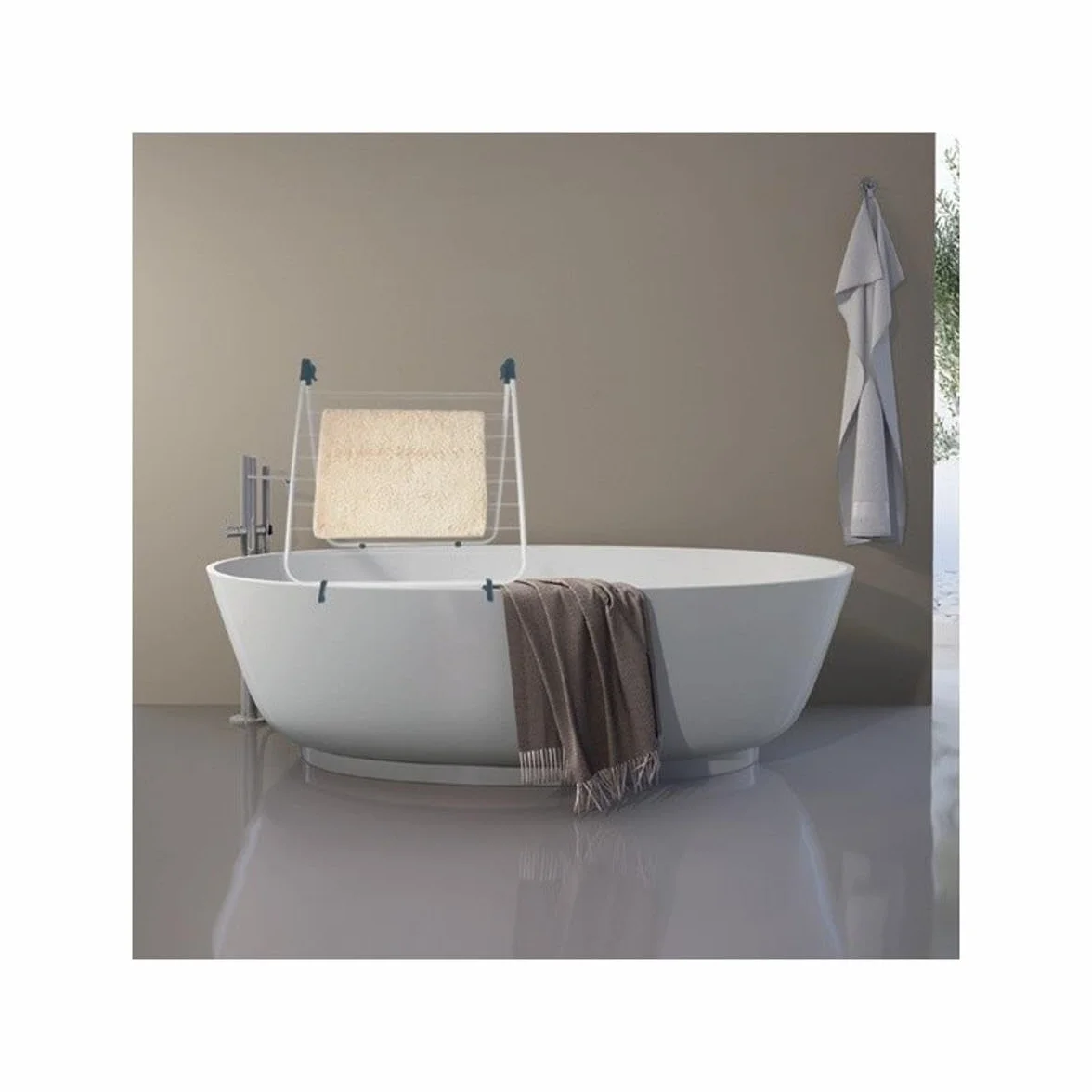 Étendoir Baignoire Polypropylène Polystyrène Blanc