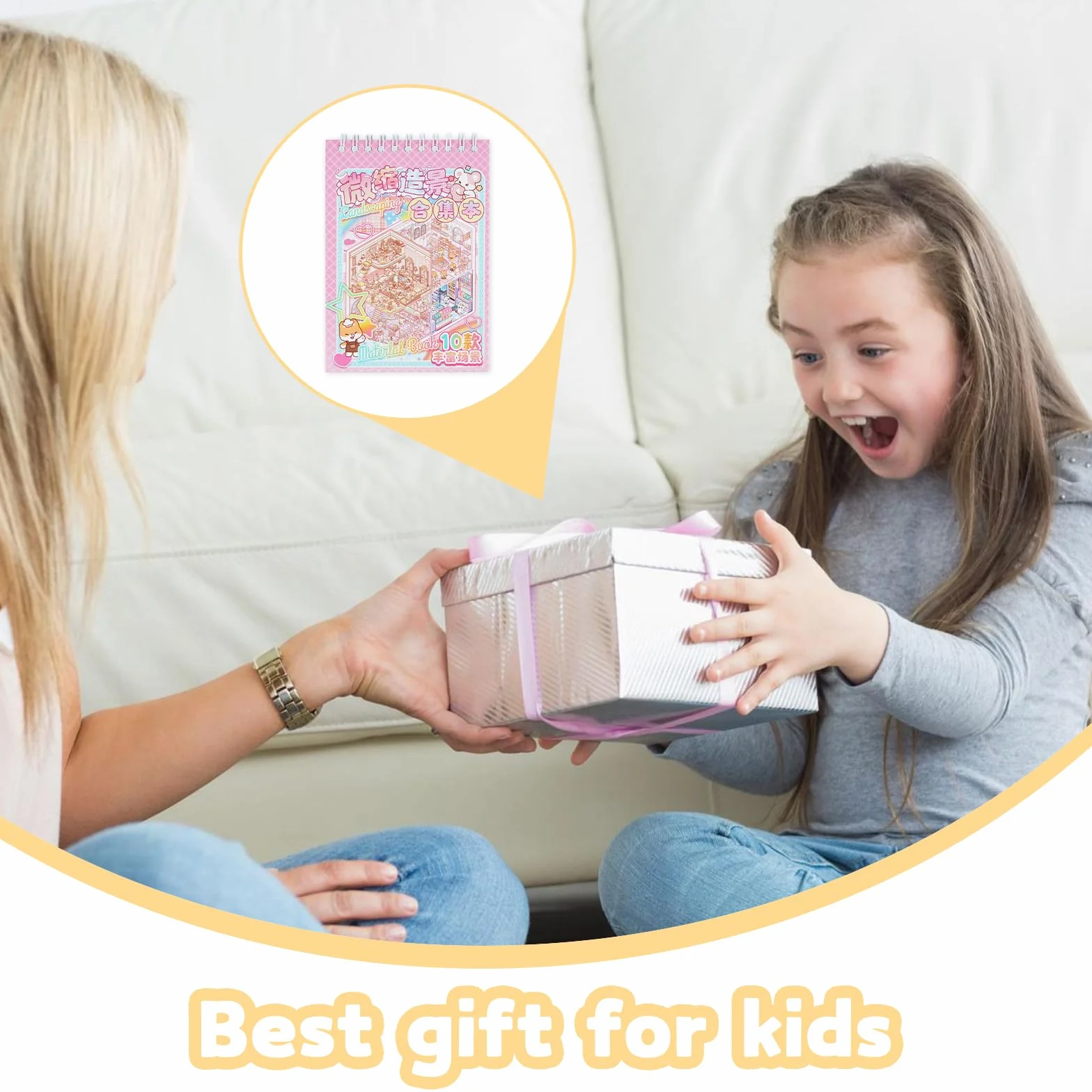 Leikedun Livre Stickers 3D avec 10 Scènes Miniatures, Autocollants pour Adultes et Enfants avec 2 Pinces, Carnet de Scénarios