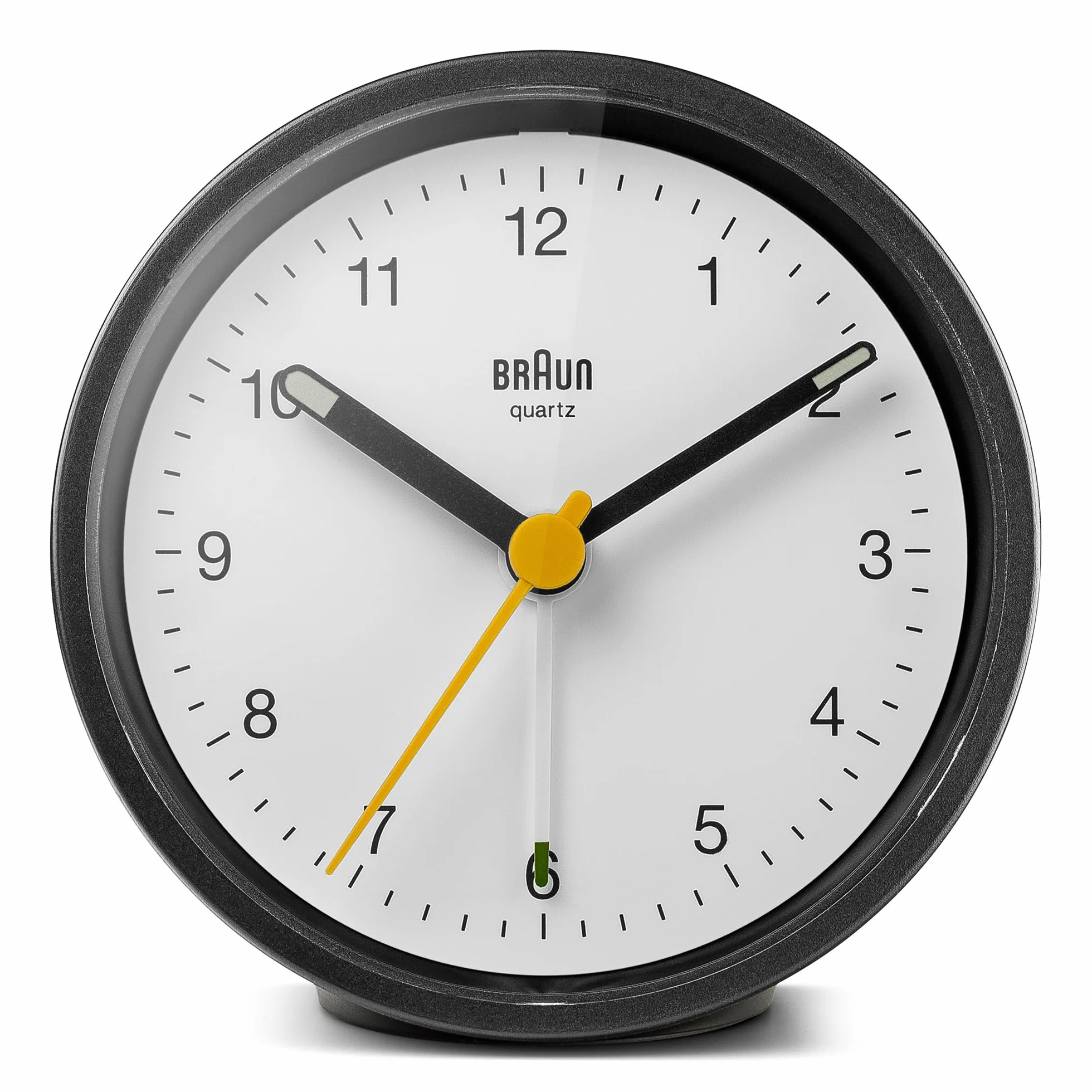 Braun BC12BW Réveil analogique Classique avec Snooze lumière Mouvement à Quartz Silencieux