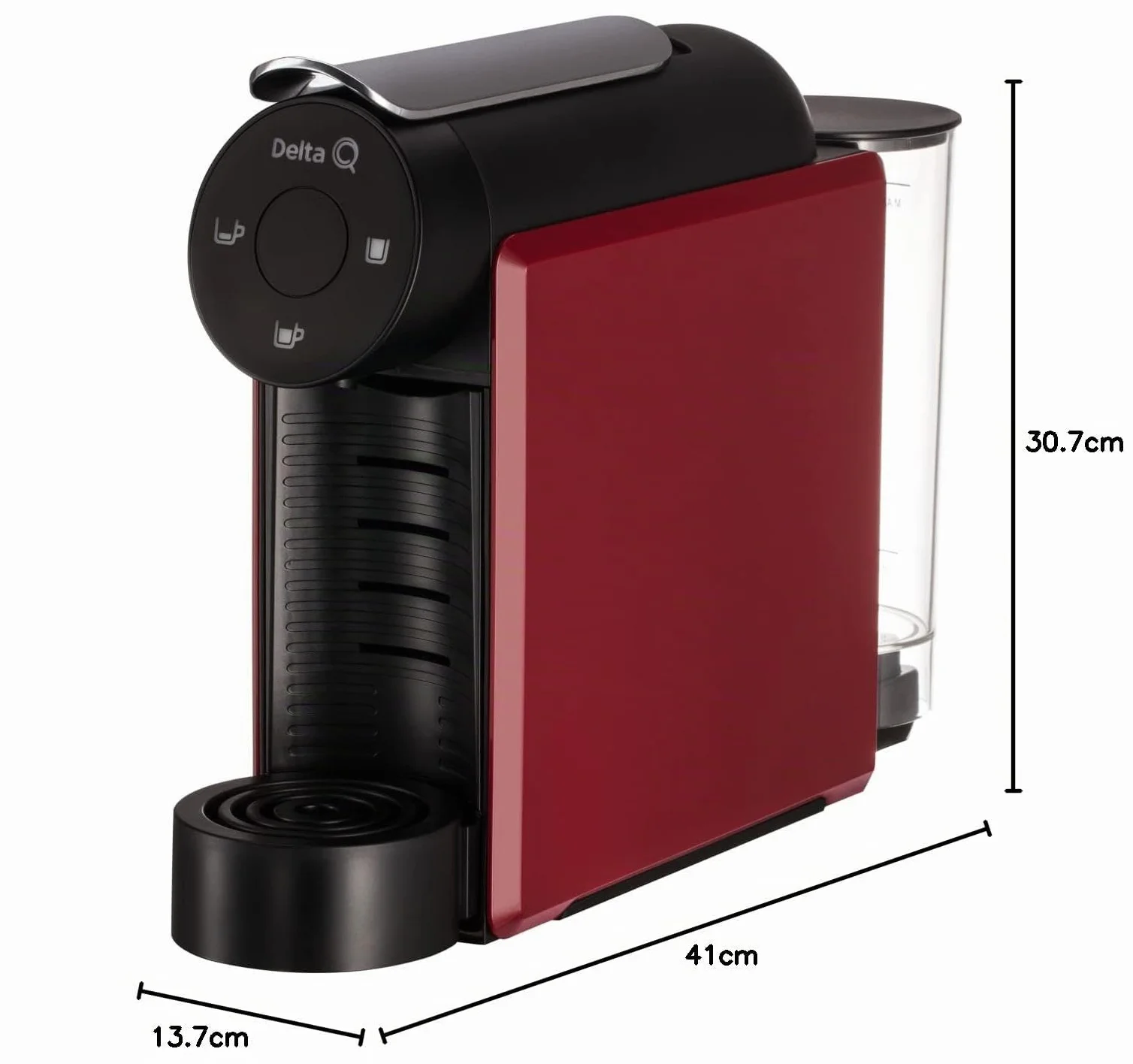 Delta Q - Mini Qool Red - Machine à café à capsules Delta Q compacte, polyvalente et minimaliste - Facile à utiliser