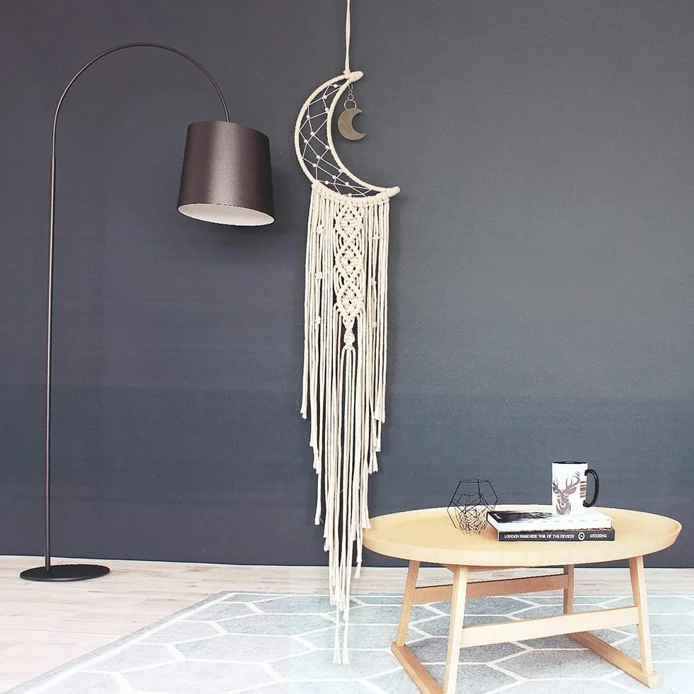 Lune Macramé Attrape Rêve Anneaux en Métal Star DIY Artisanat Fabrication Capteur de Rêves 12 Pcs