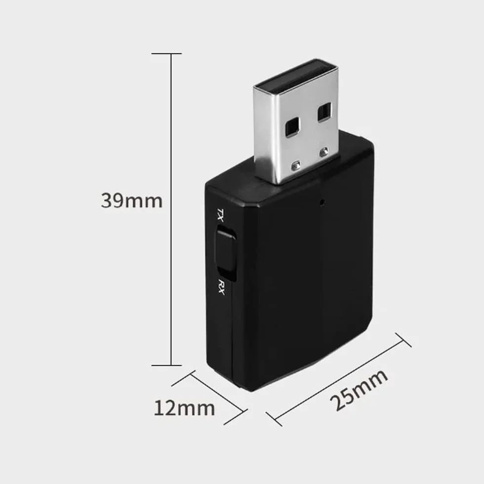 Retoo Adapter Bluetooth 5.0, odbiornik audio z kablem AUX 3,5 mm, 2 w 1, nadajnik do samochodu, PC, TV z redukcją szumów i zestawem głośnomówiącym w samochodzie, zasięg 10 m