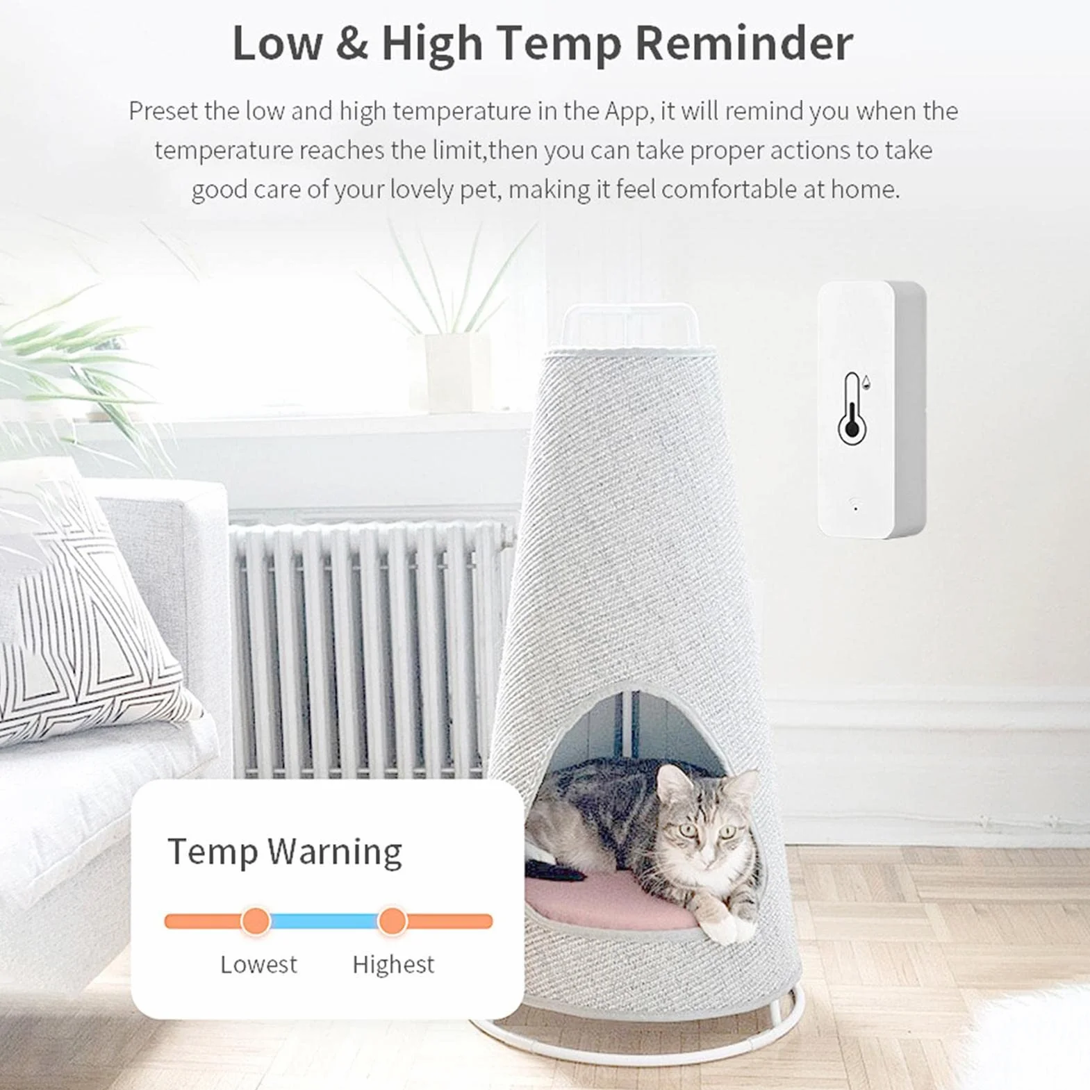 Capteur de température de congélateur WiFi Gimocool, Thermomètre Hygromètre très précis avec alertes d'application