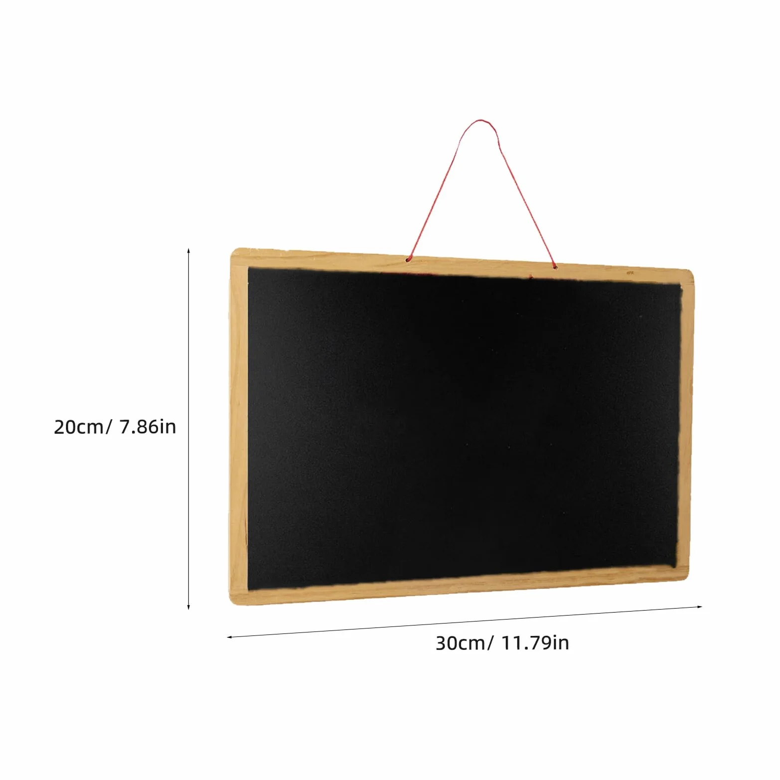 Tableau Noir Double Face Bois avec Corde Suspendue pour Notes et Messages