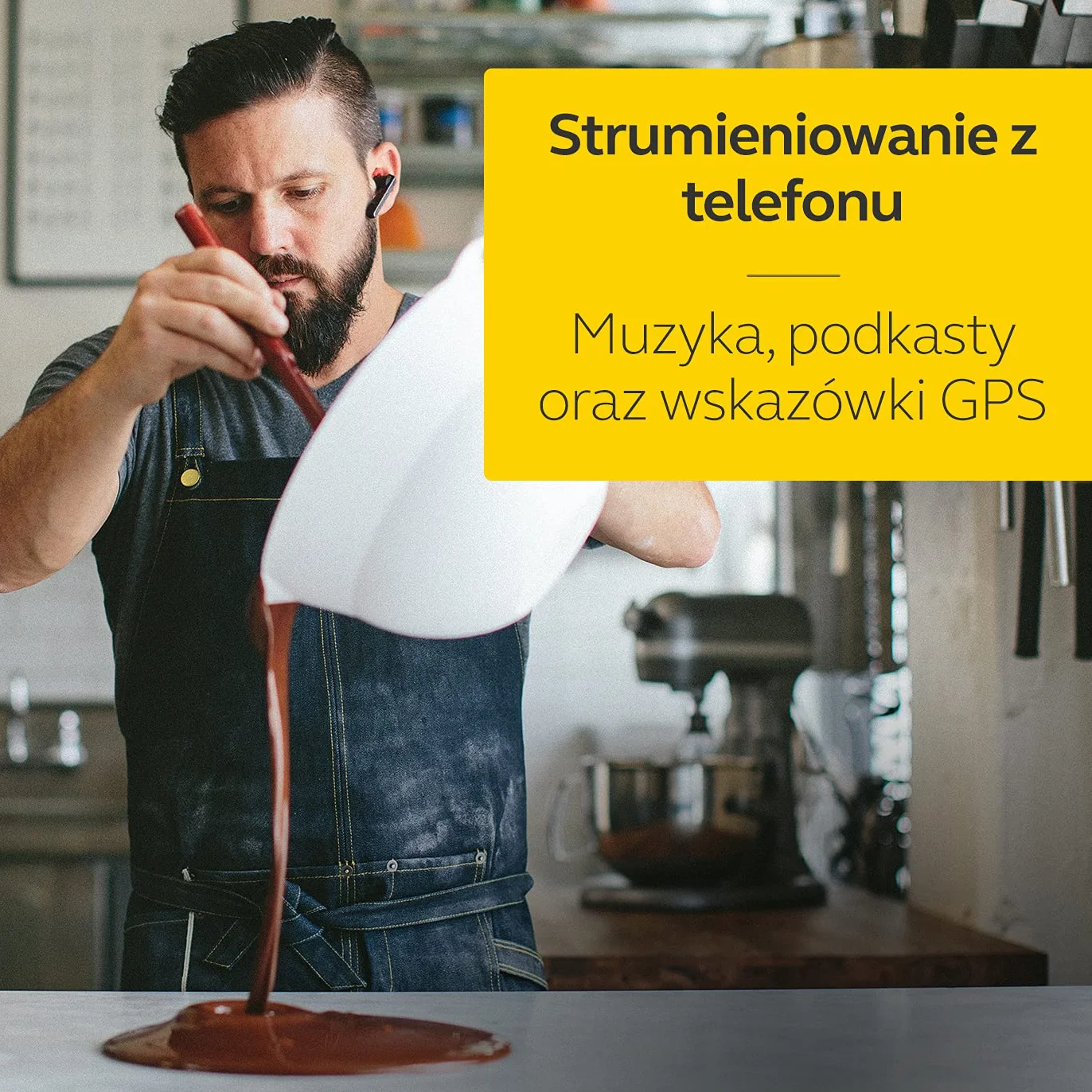 Jabra Talk 45 mono zestaw słuchawkowy – bezprzewodowe telefonowanie, podcasty i muzyka lub odczyt GPS – srebrny