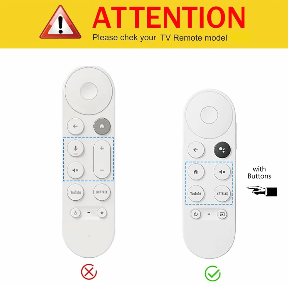 Boîtier de Télécommande Silicone pour Google Chromecast 2020 4K 2022 HD, Coque Antidérapante
