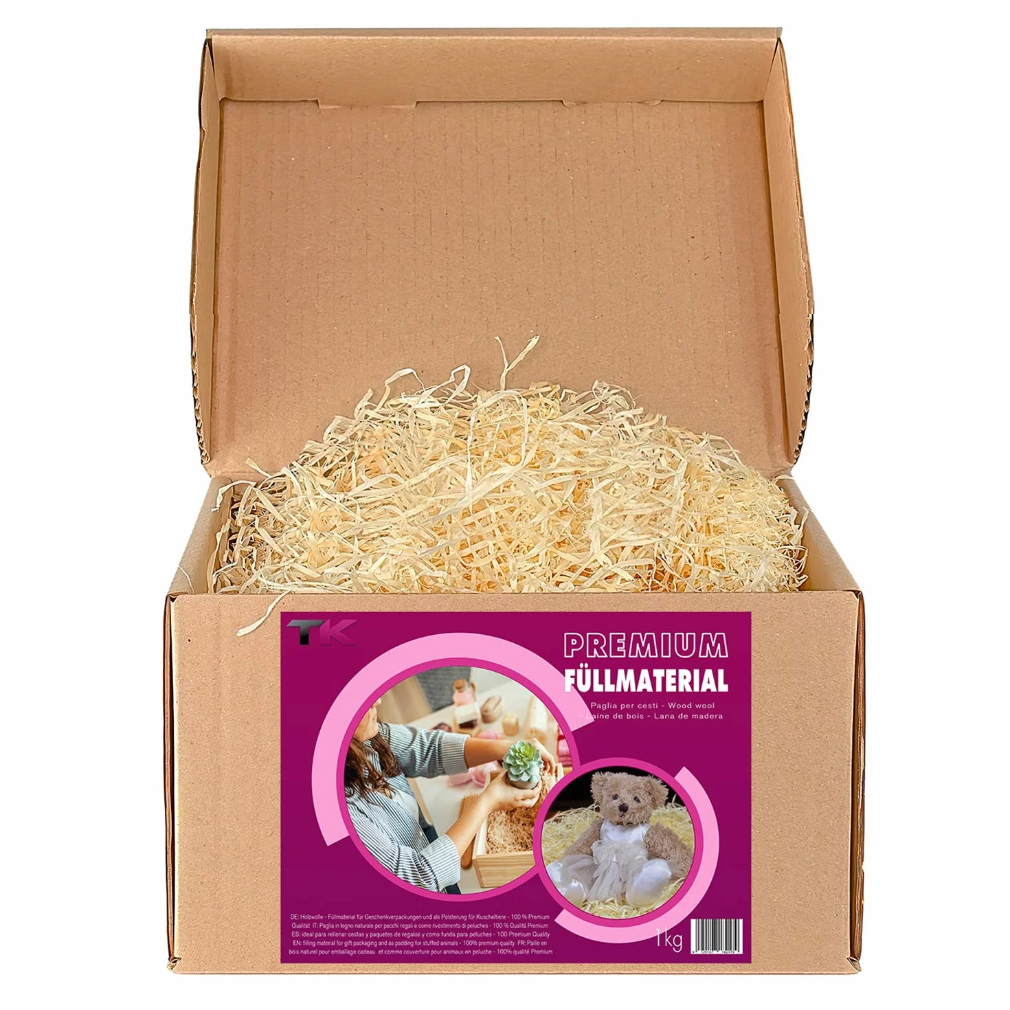 Frisure de bois pour colis 1 kg - Matériel de remplissage emballage