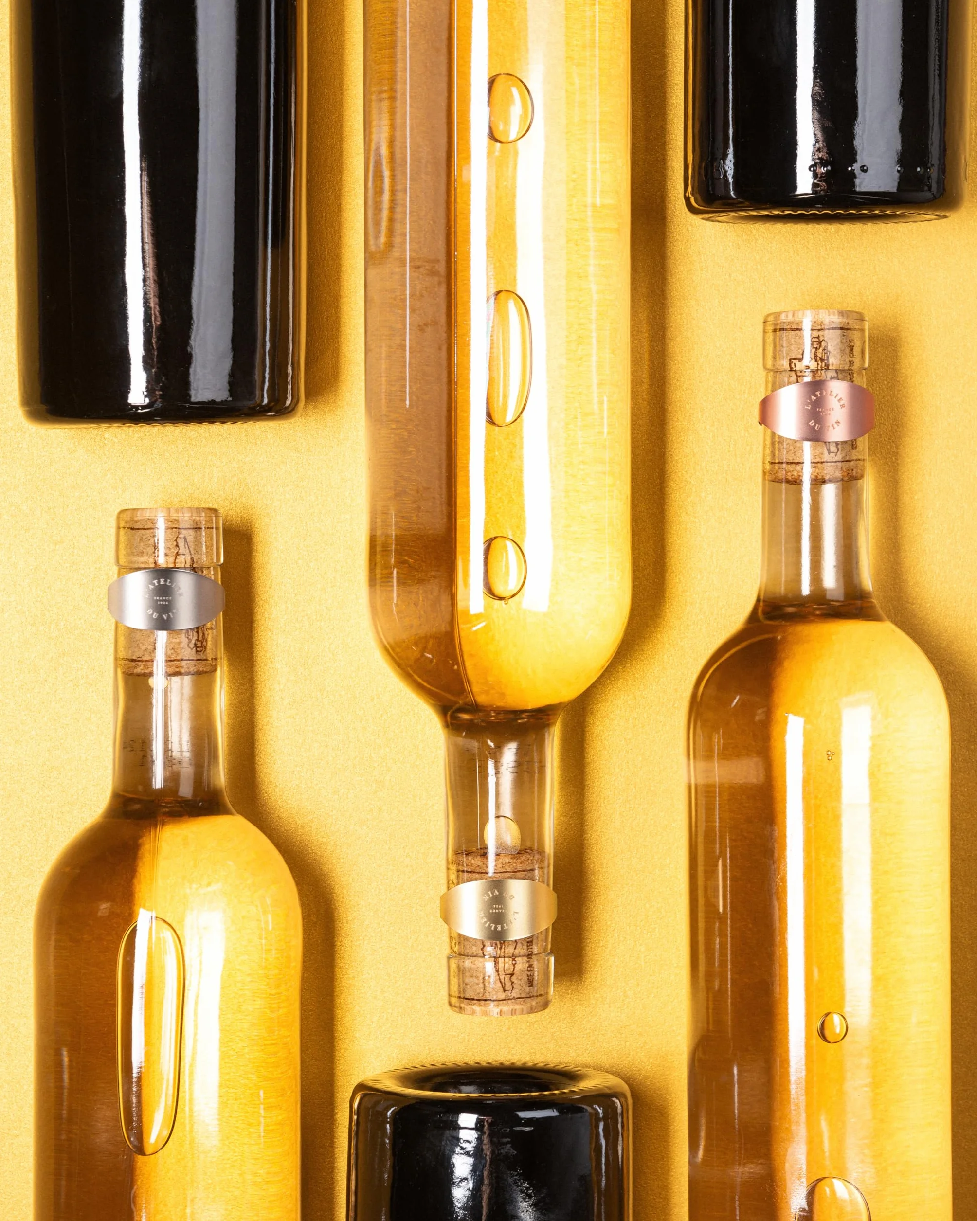 L'ATELIER du VIN - Anneaux Anti-Gouttes pour Bouteilles de Vin - Coffret de 3