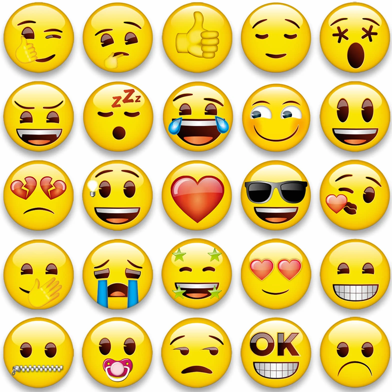 Aimant Frigo Émoji 3D 28 Pièces Magnet Tableau Magnétique Réfrigérateur Décoration