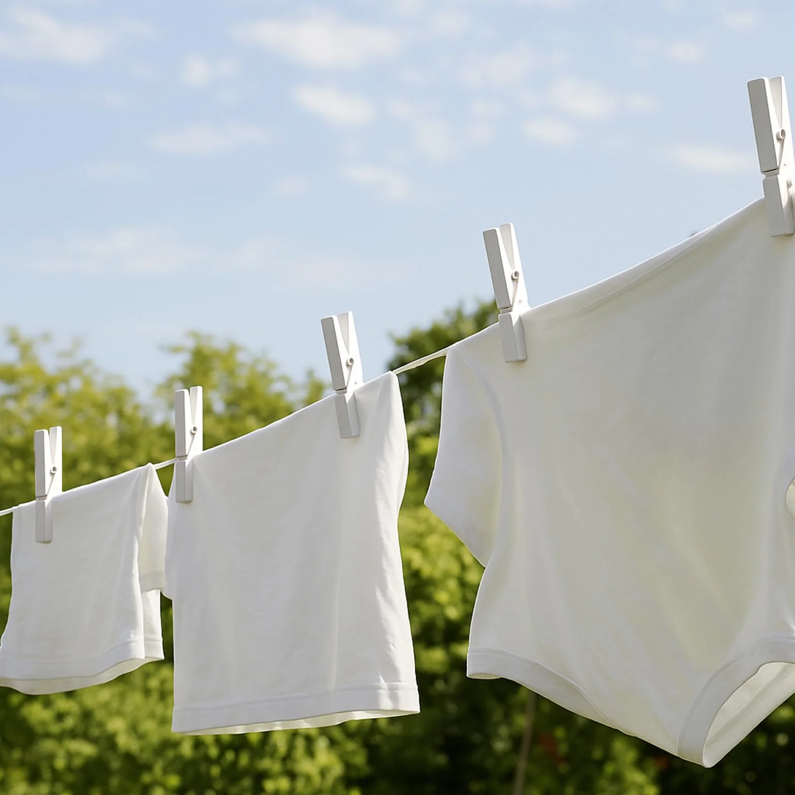 Lot de 50 pinces à linge en bois blanc 7 cm avec ficelle jute 10 m - Décoration mariage Noël travaux manuels
