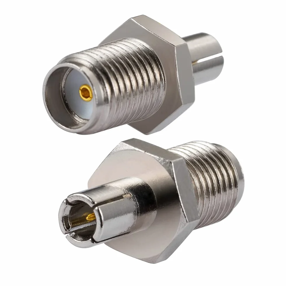 Vecys 2 Sztuki SMA Żeńskie do TS9 Męskie Adapter 2G 3G 4G TS9 SMA Adapter Anteny Kompatybilny z LTE Antena Router GSM WLAN UMTS Mobilny Internet