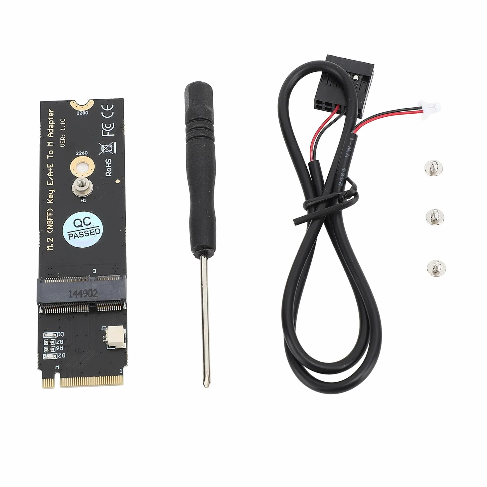 Karta M.2 NGFF A E Key WiFi Bluetooth 4.2 do Adaptera M.2 Key M SSD, Bezprzewodowa Karta WiFi NGFF A/E-Key do Adaptera M.2 NGFF Key-M NVME SSD do AX200/AX201/AX210