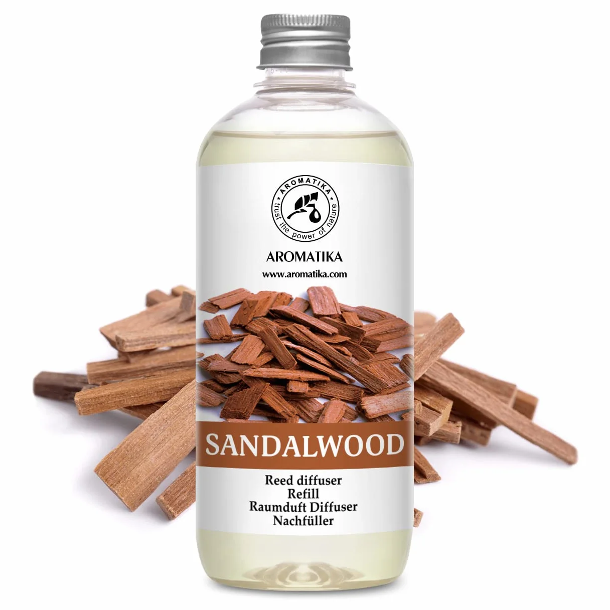 Recharge pour diffuseur d'ambiance santal 500 ml - Parfum d'intérieur désodorisant