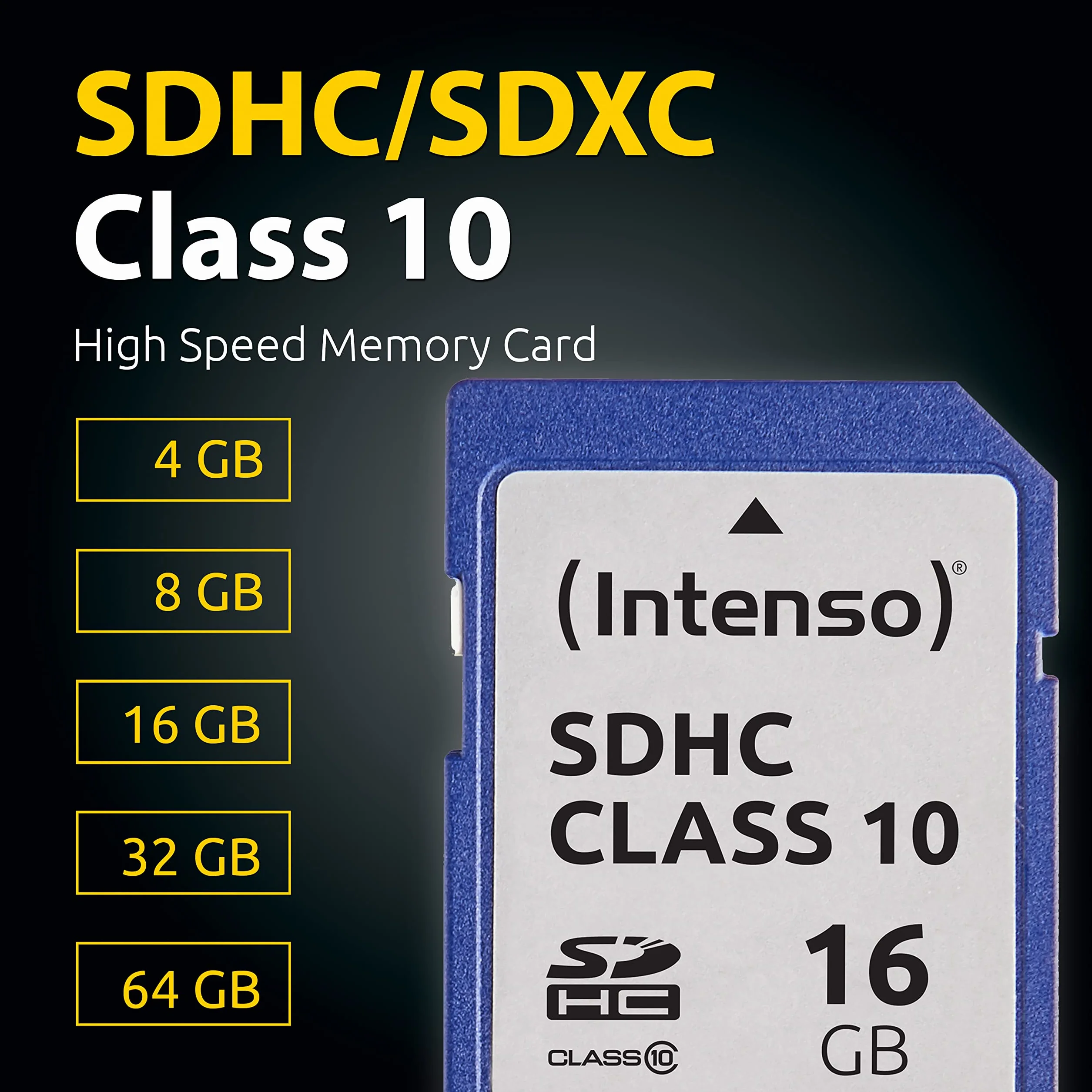 Intenso 3411470 Karta Pamięci SDHC 16 GB, Niebieski