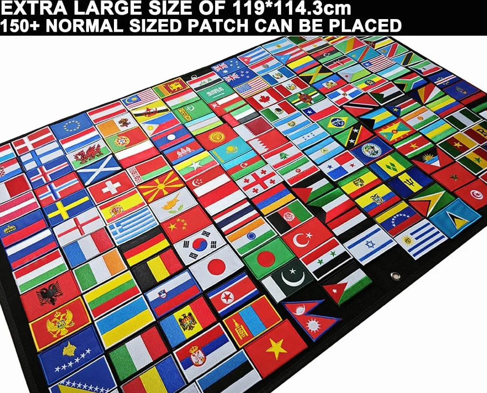 Crochet de suspension militaire tactique - Tableau d'affichage mural 119 x 114,3 cm avec œillets pour autocollants, tampons, badges