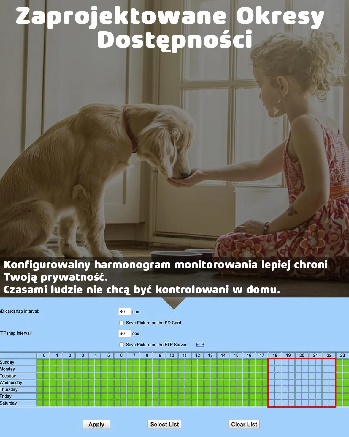 Kamera Wewnętrzna WiFi, Monitor Domowy IP CCTV z Wykrywaniem Humanoidów, Automatycznym Krążeniem, Kamery Opiekunkowej dla Zwierząt domowych, Monitorowanie Dziecka z Alarmem Dźwiękowym