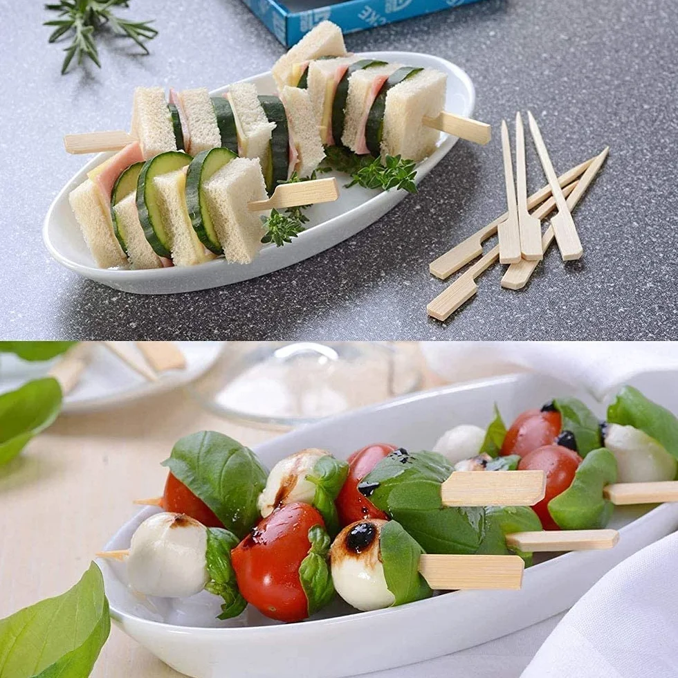 MAQA Lot de 100 brochettes en bois de bambou 15 cm