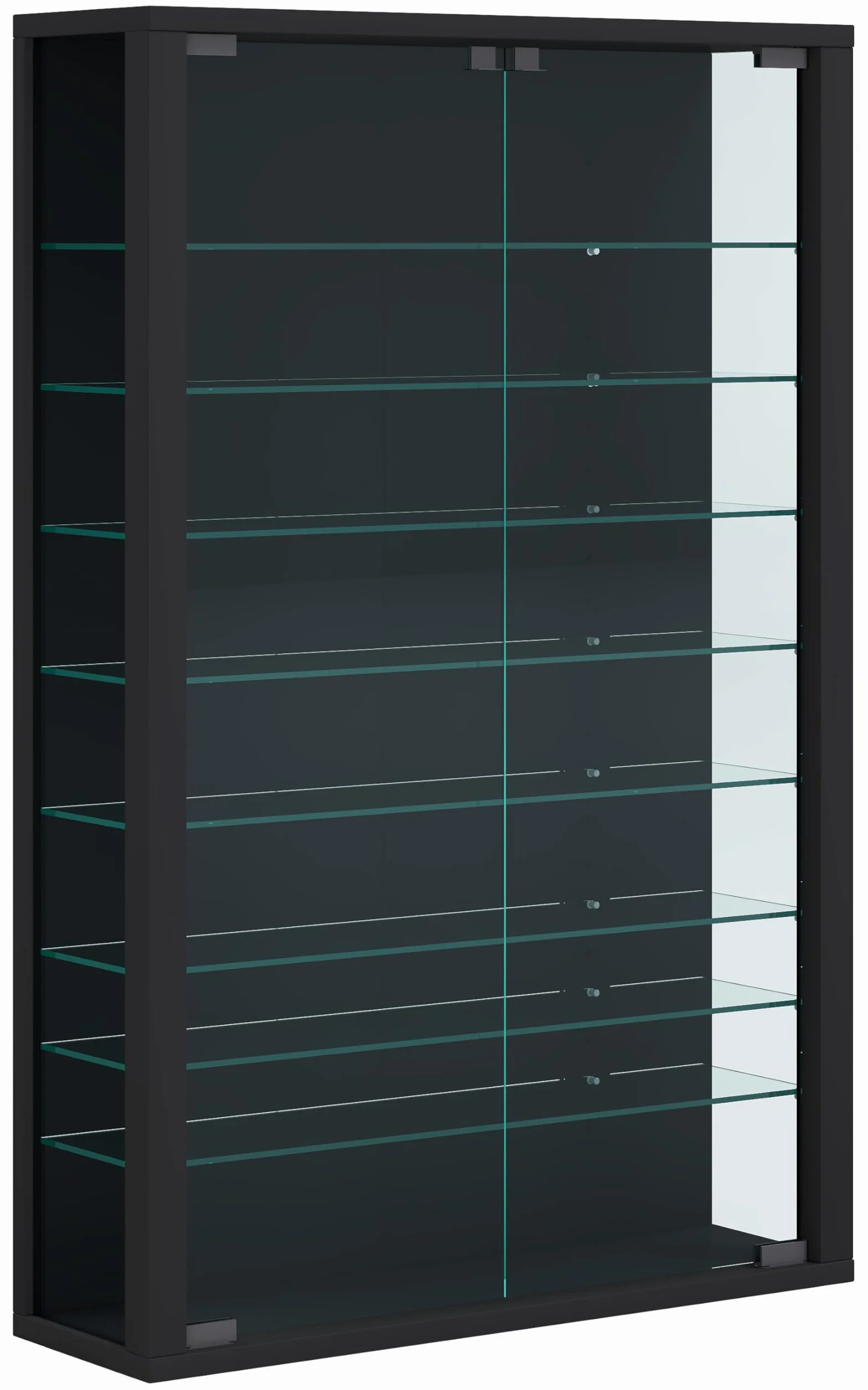 VCM vitrine Salon, Armoire vitrine, Meuble vitrine Salon, vitrine en Verre Colonne Vitrine Murale Suspendue vitrine en Verre vitrine Murale vitrine en Verre Vitrosa Mini Noir