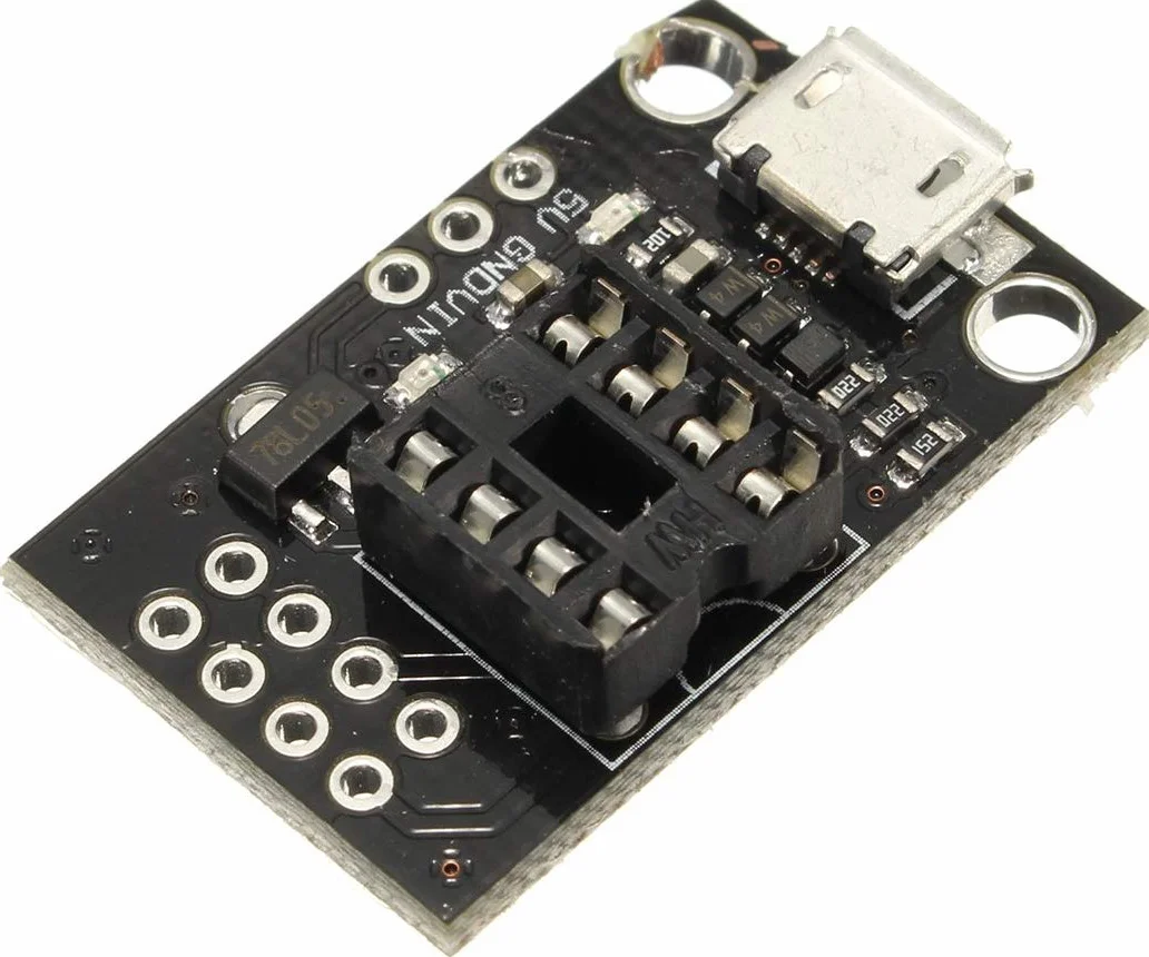 DollaTek 5Pcs Carte de développement enfichable ATtiny13A ATtiny25 ATtiny45 ATtiny85 Programmation Micro USB