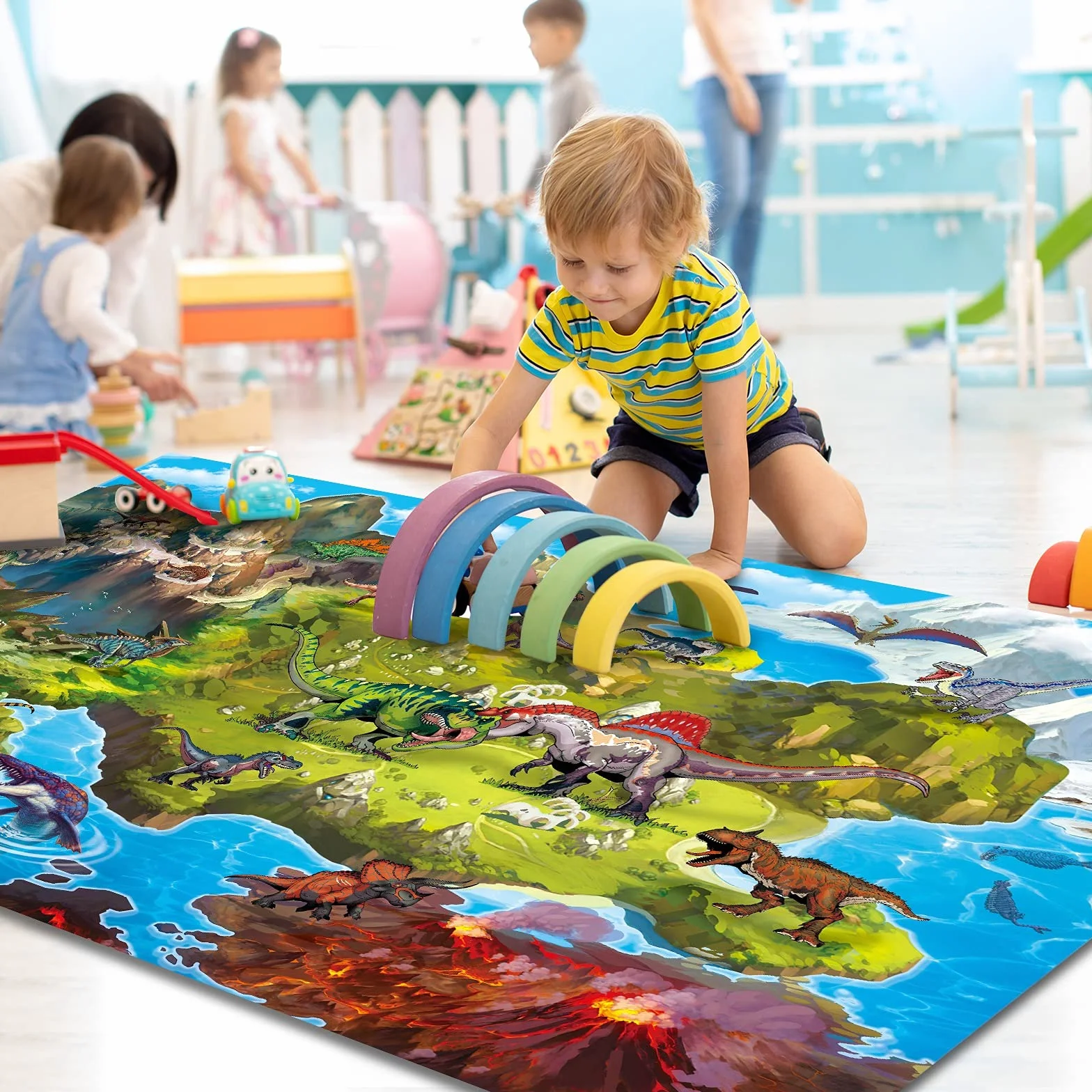 Oriate Tapis de Jeu pour Enfants, Tapis de Simulation Sécurisé pour Chambre